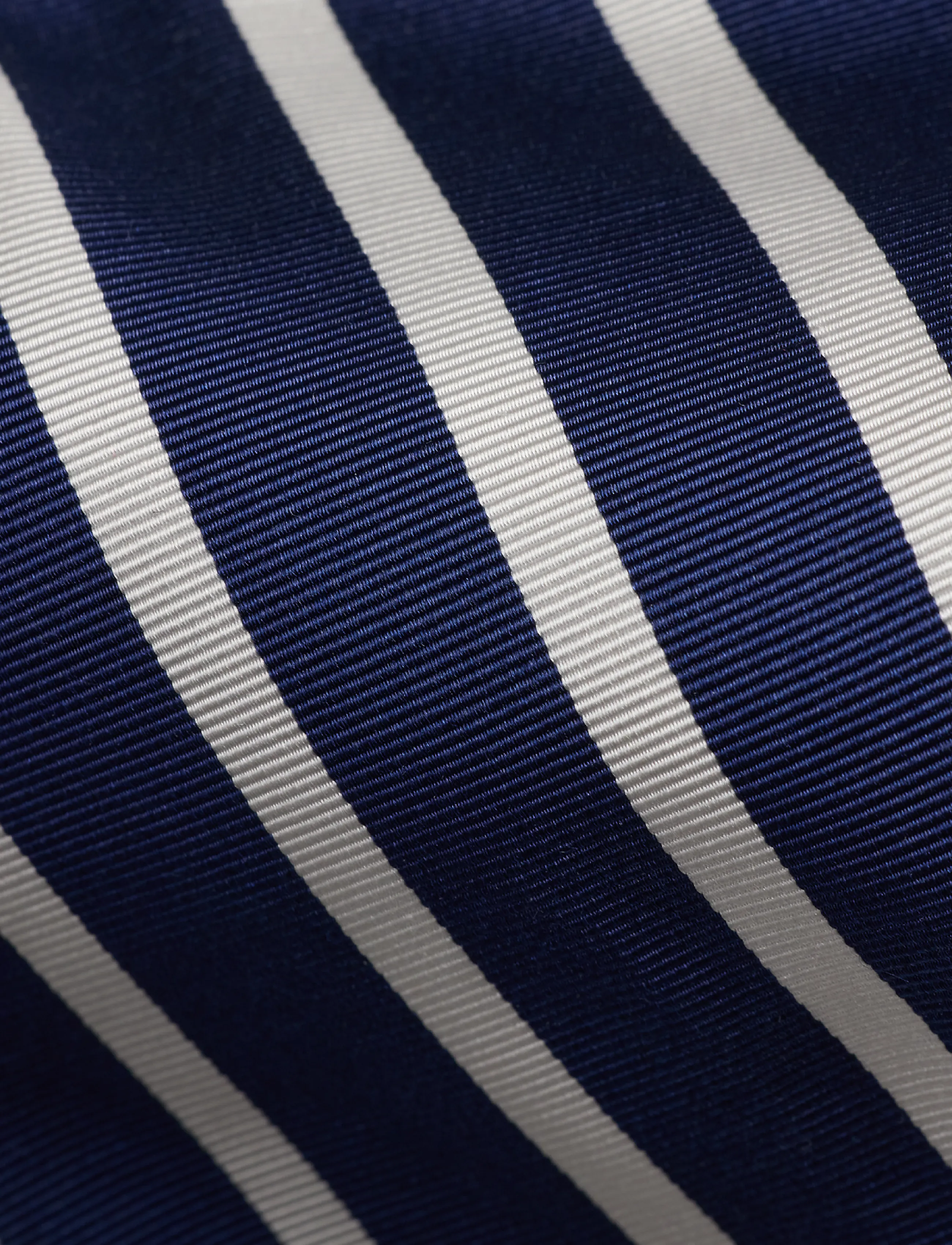 Polo Ralph Lauren - Striped Silk-Cotton Mogador Tie - kaklaraiščiai - navy/white - 2