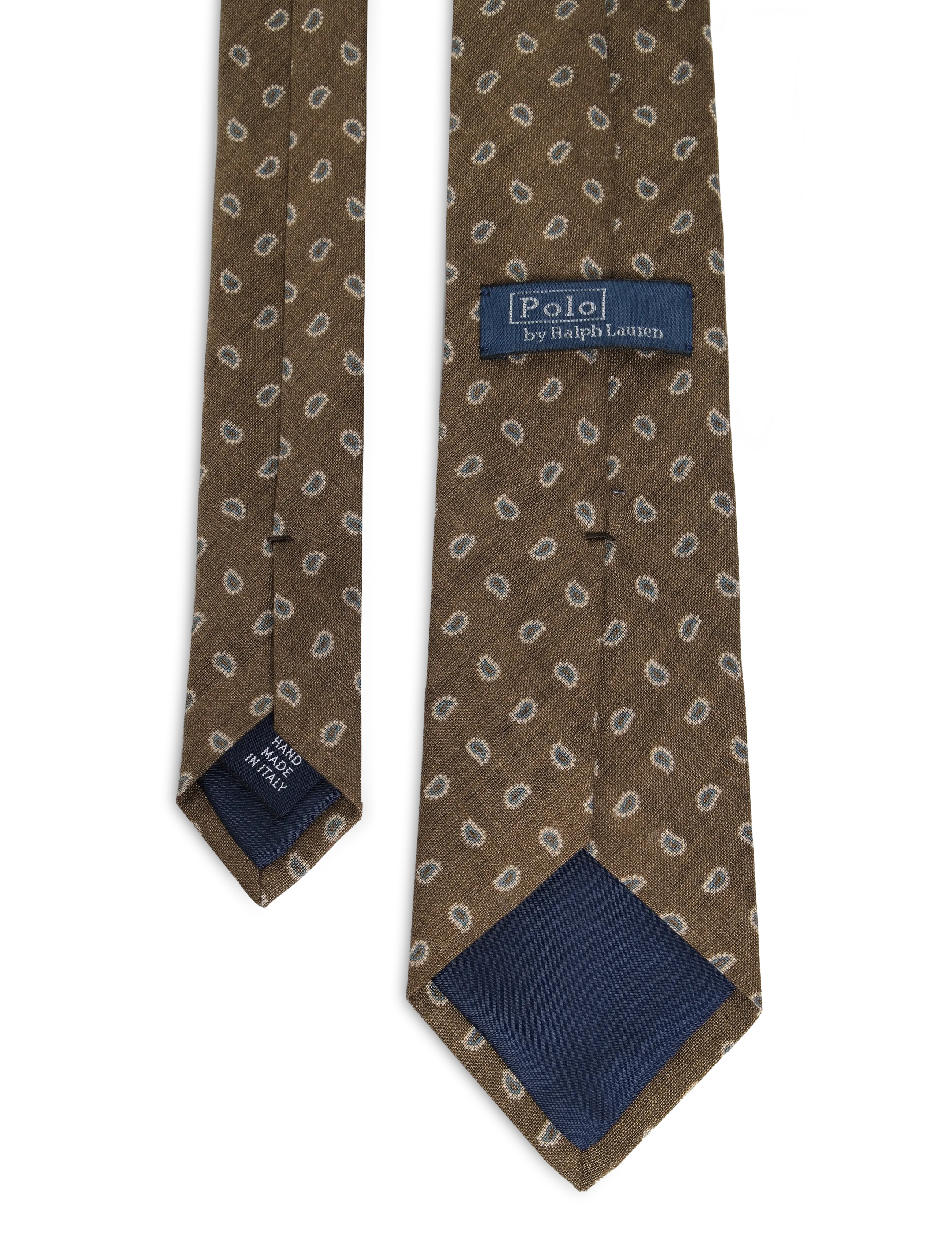 Polo Ralph Lauren - Pine-Print Linen Tie - krawatten - cafe brown - 1