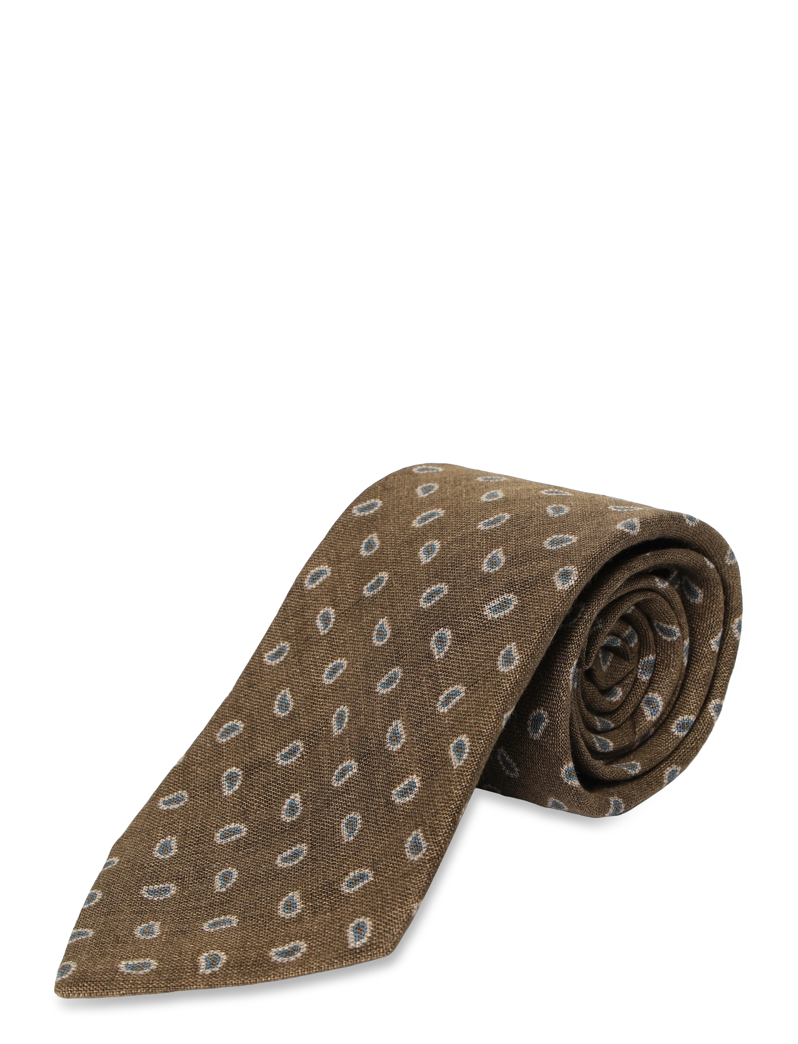 Polo Ralph Lauren - Pine-Print Linen Tie - krawatten - cafe brown - 2