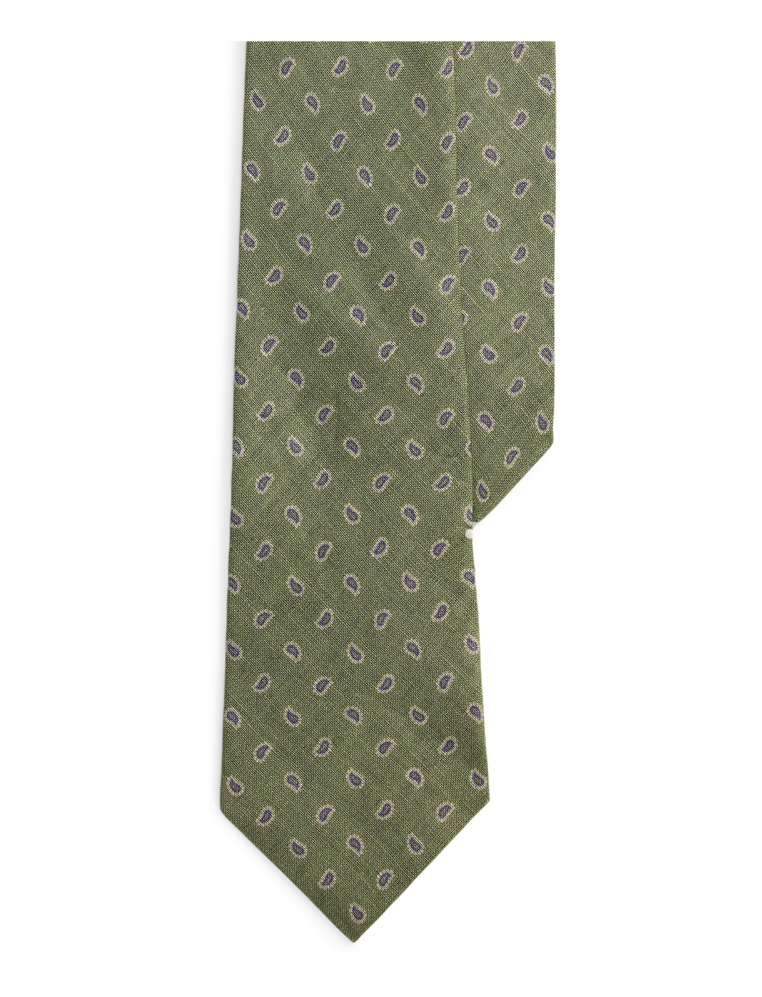 Polo Ralph Lauren Pine-Print Linen Tie - Slipsar & Accessoarer - FATIGUE / khaki/green