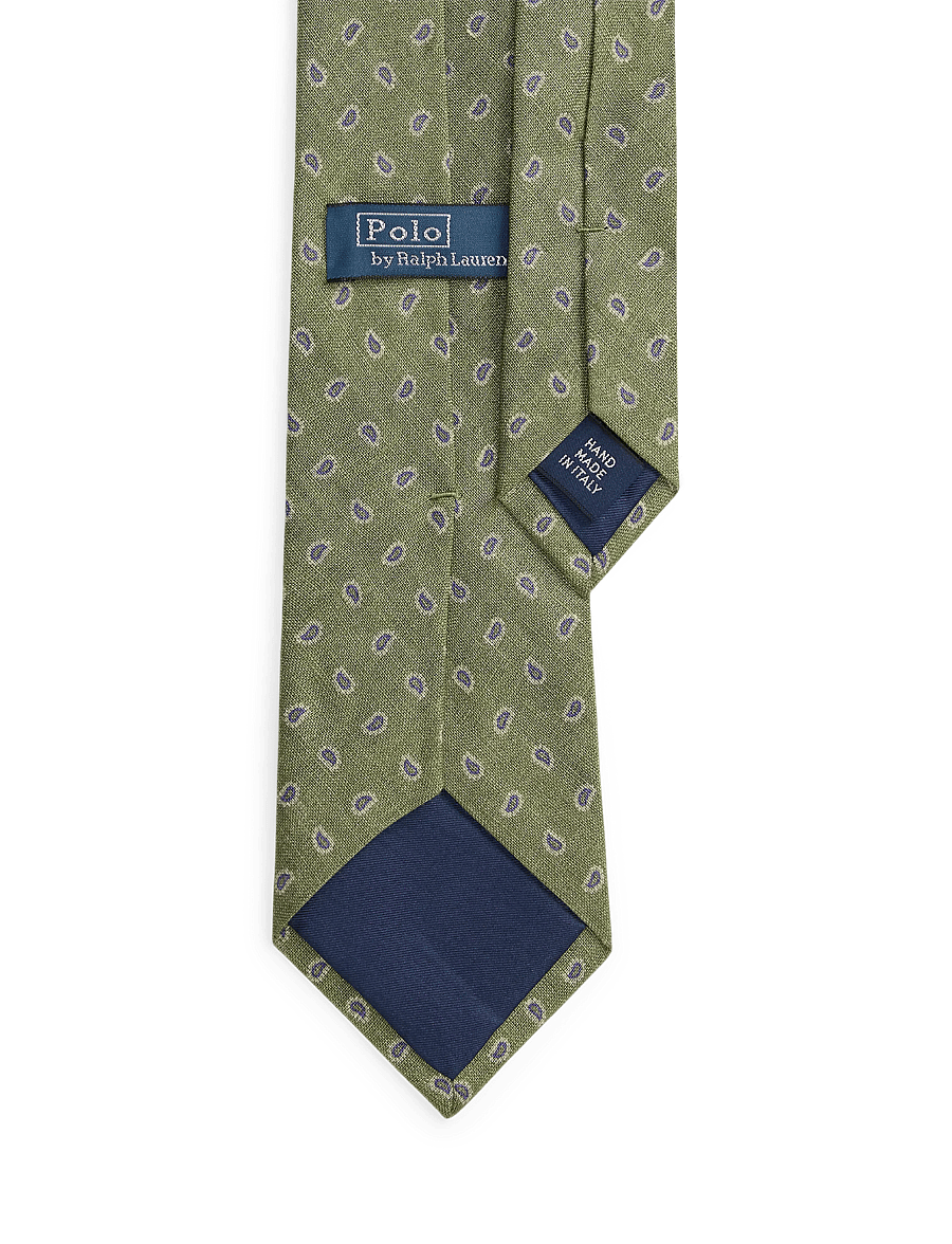Polo Ralph Lauren - Pine-Print Linen Tie - slips - fatigue - 2