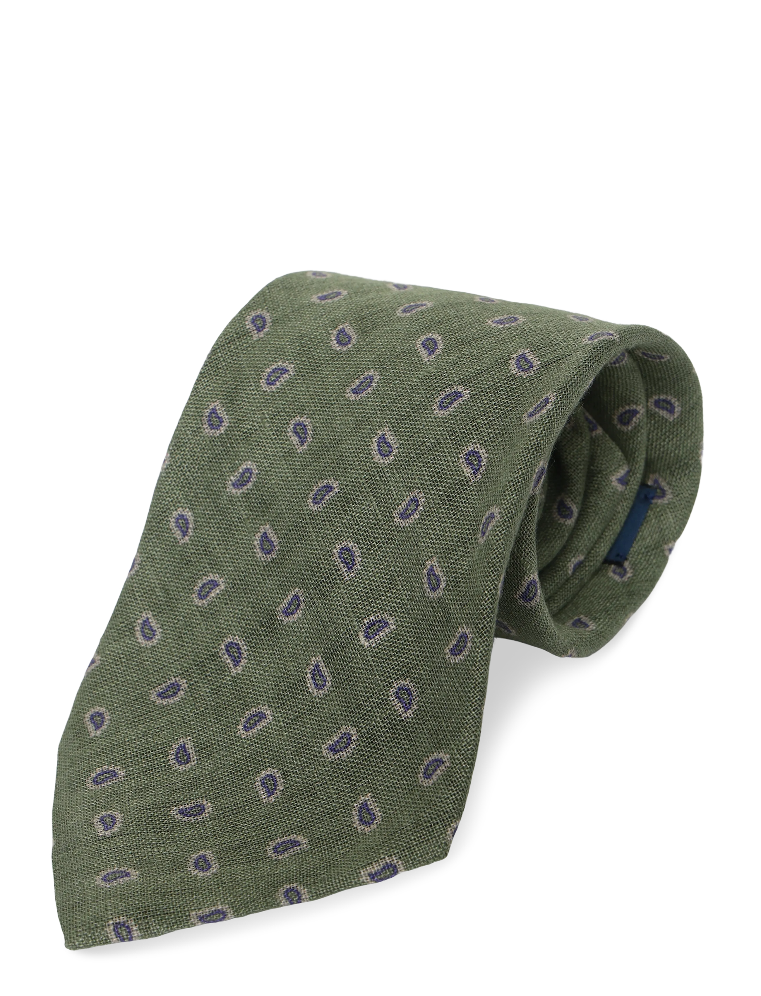 Polo Ralph Lauren - Pine-Print Linen Tie - slips - fatigue - 3