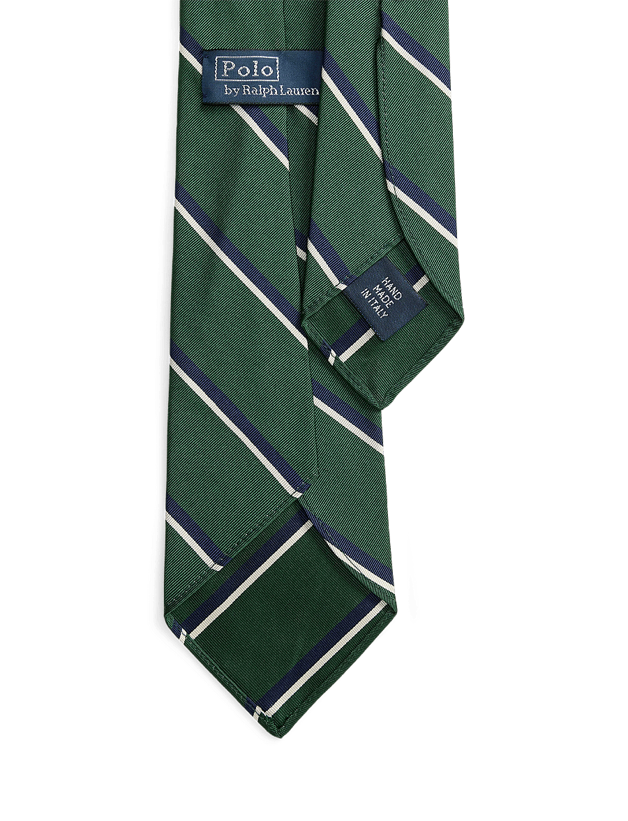 Polo Ralph Lauren - Vintage-Inspired Striped Mogador Tie - slips - newforest/navy/wh - 2