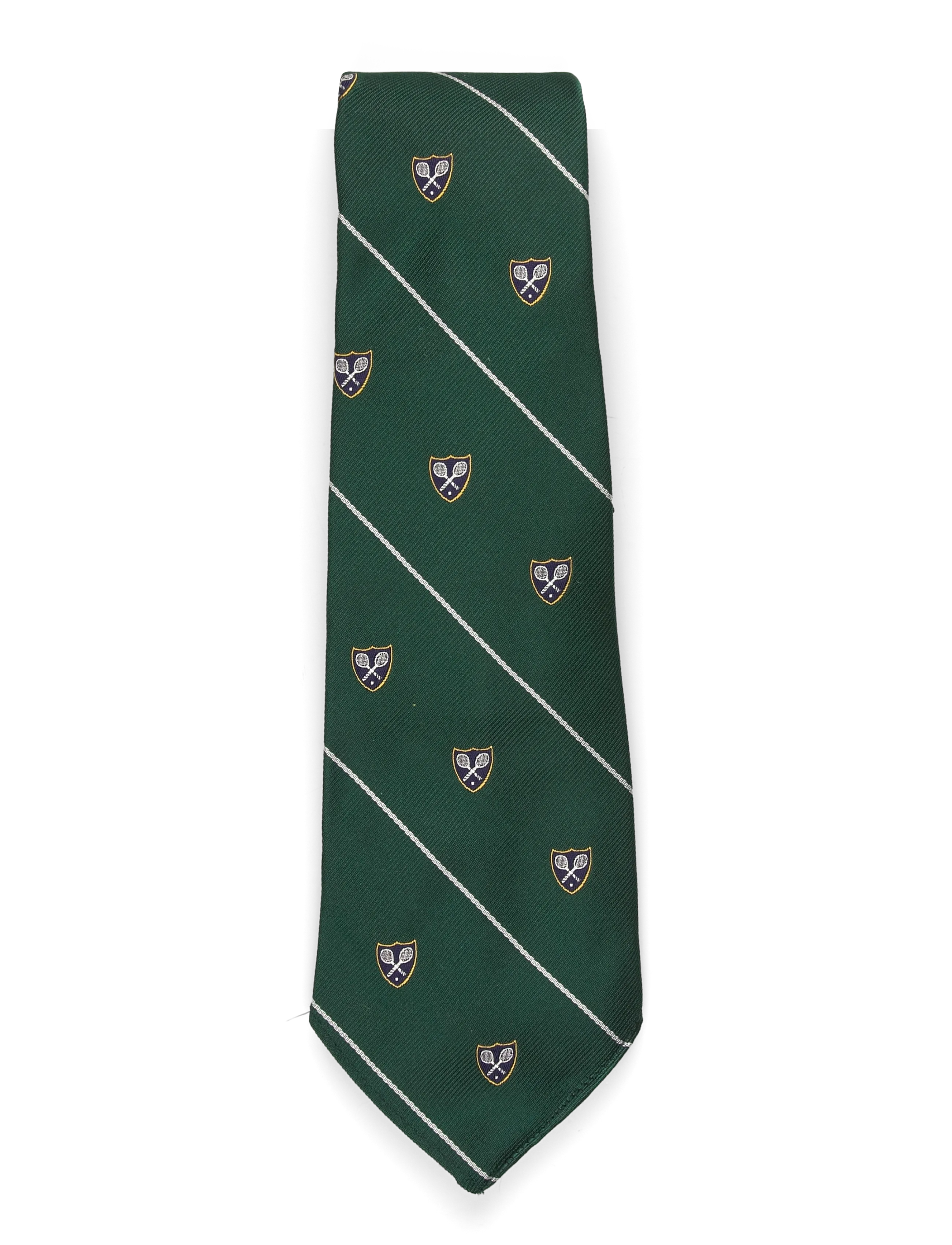 Polo Ralph Lauren Vintage-Inspired Striped Silk Club Tie, One Size, Accessories, Grün - Ties, Männerswear