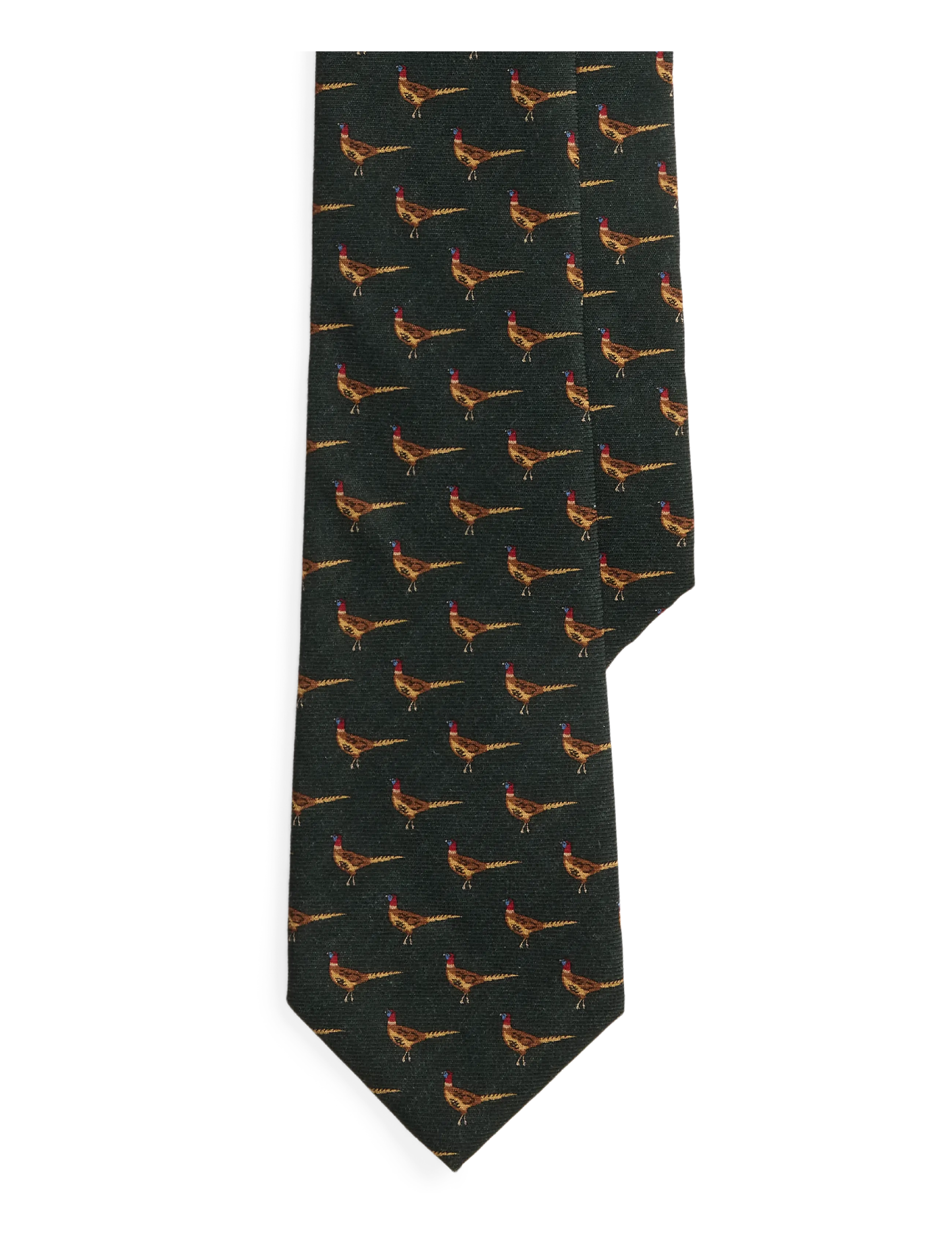 Polo Ralph Lauren Pheasant-Print Wool Challis Tie - Lipsud ja aksessuaarid - DARK GREEN / green