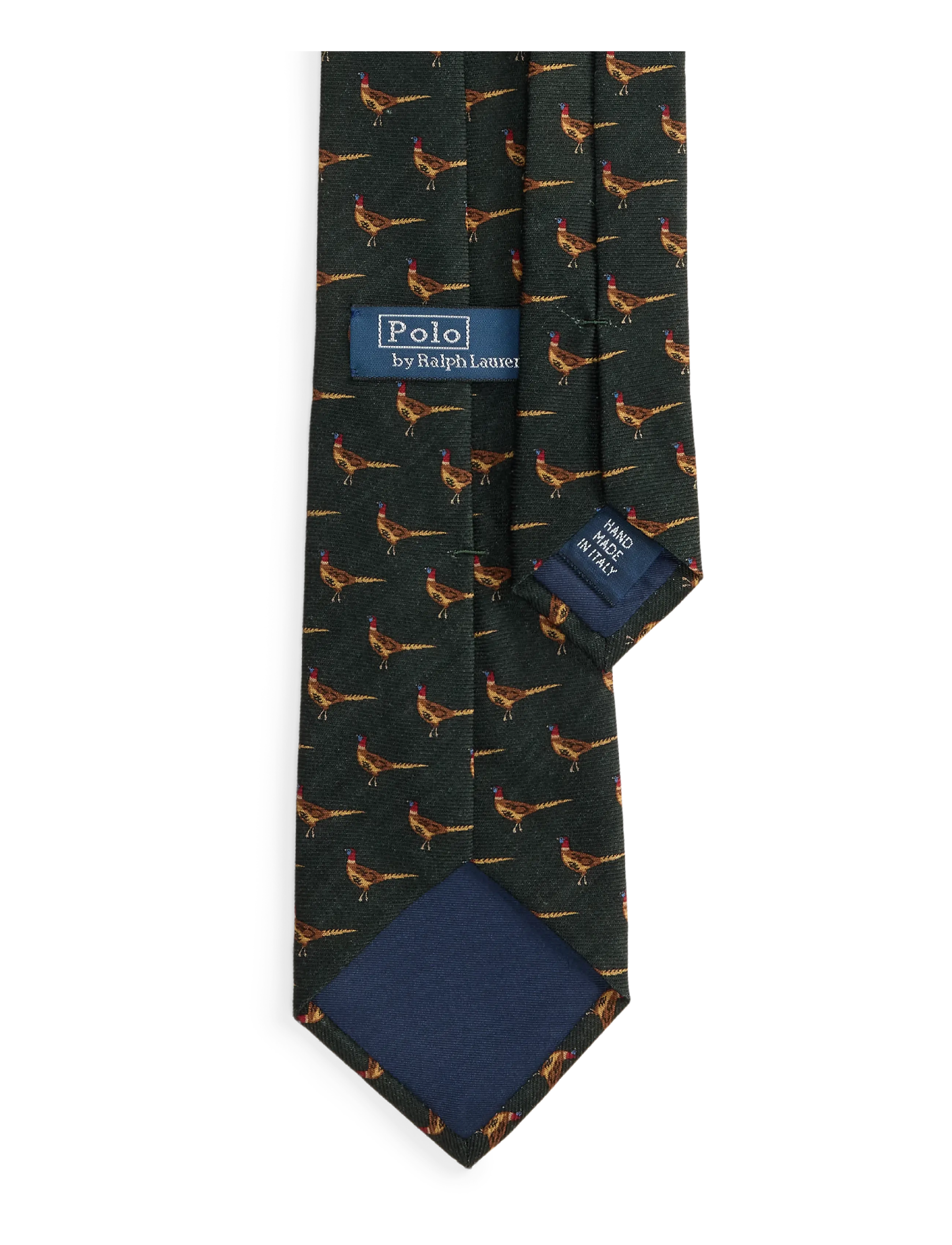 Polo Ralph Lauren - Pheasant-Print Wool Challis Tie - dark green - 1