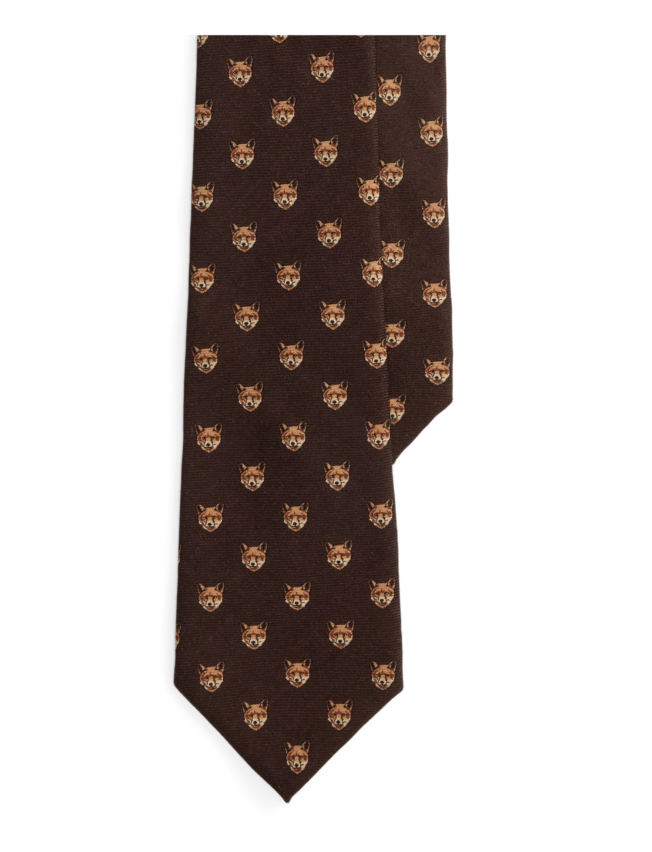 Polo Ralph Lauren Fox-Print Wool Challis Tie - Slipsar & Accessoarer - BROWN / brown