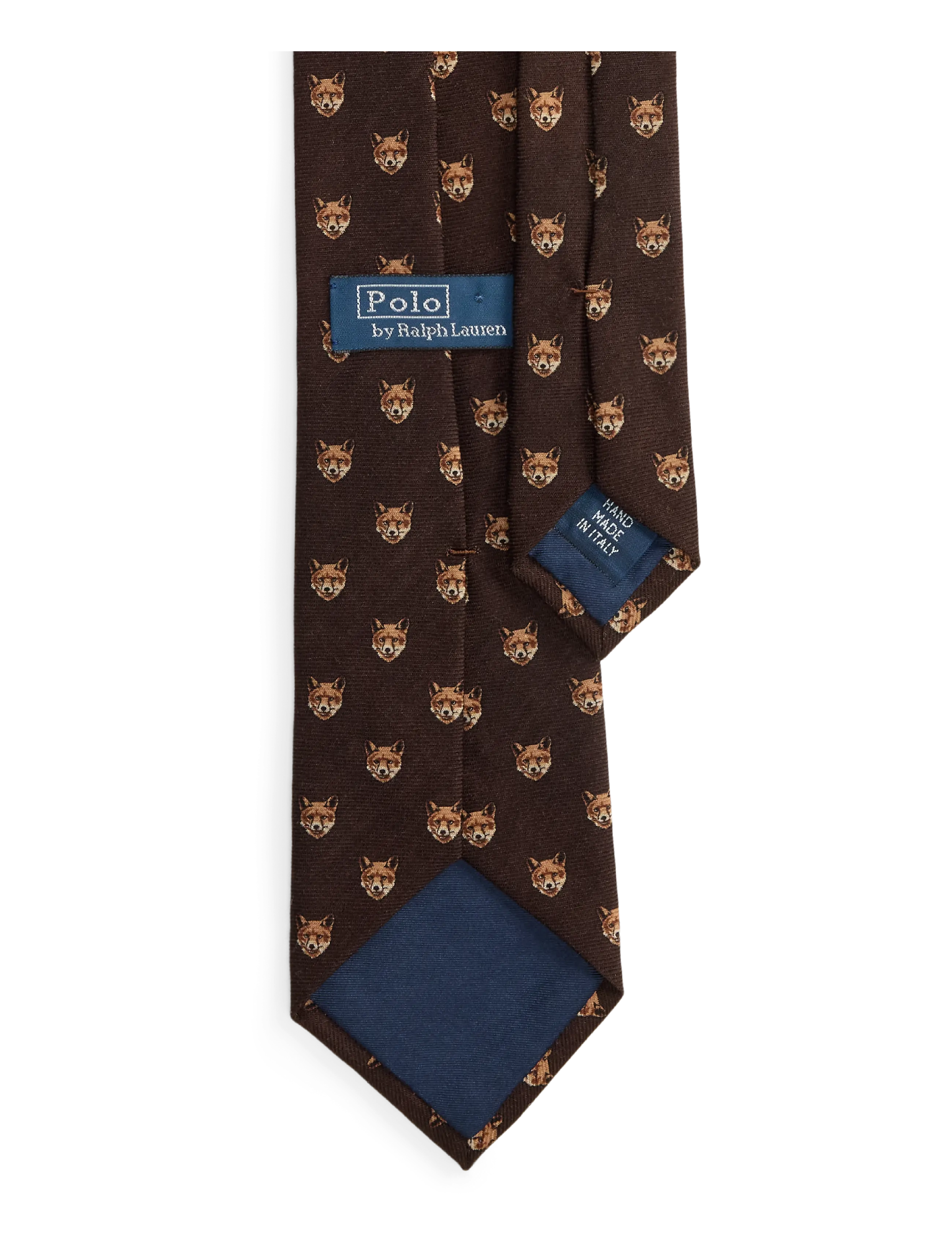 Polo Ralph Lauren - Fox-Print Wool Challis Tie - brown - 1