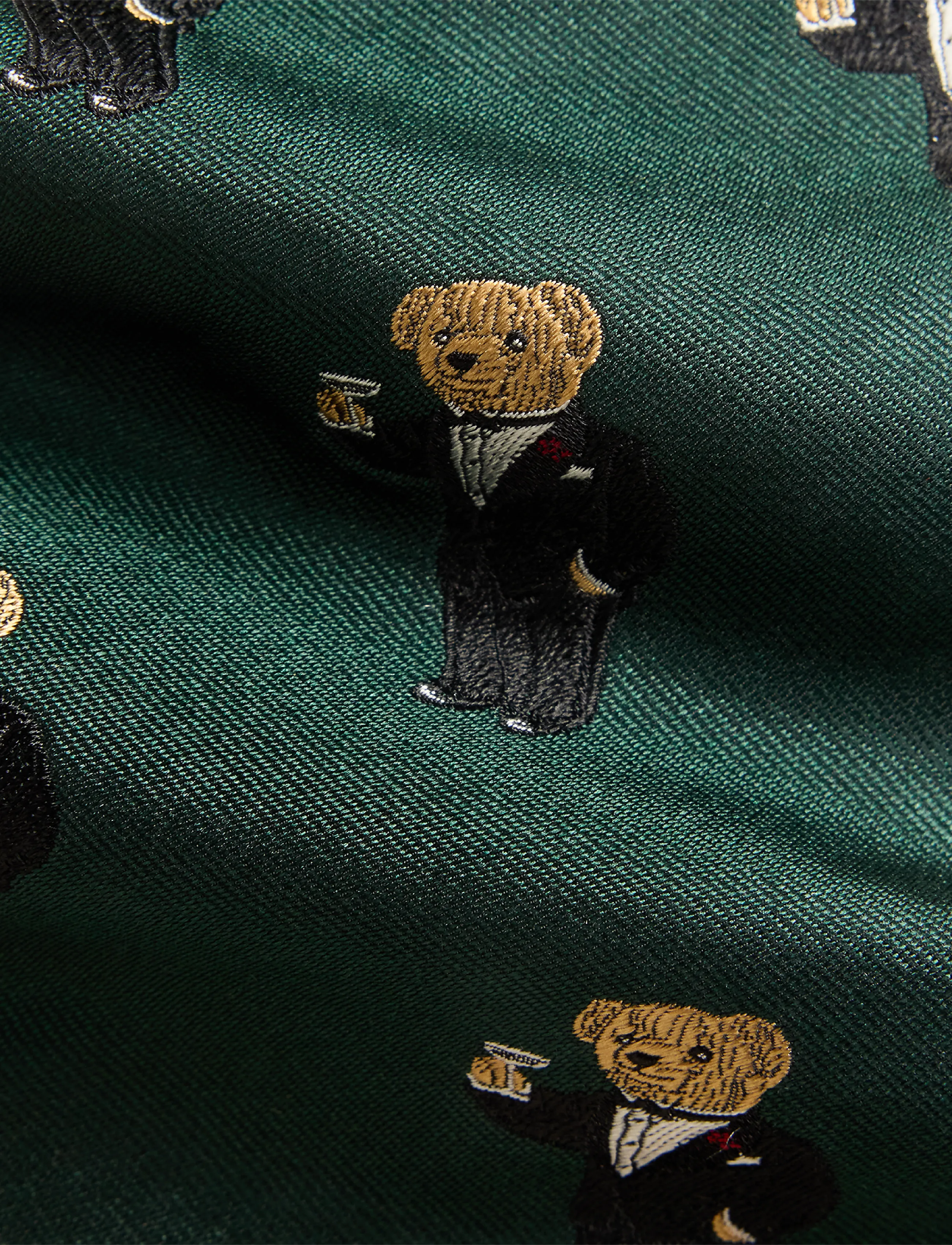 Polo Ralph Lauren - Graduate Martini Bear Silk Tie - dark green - 2