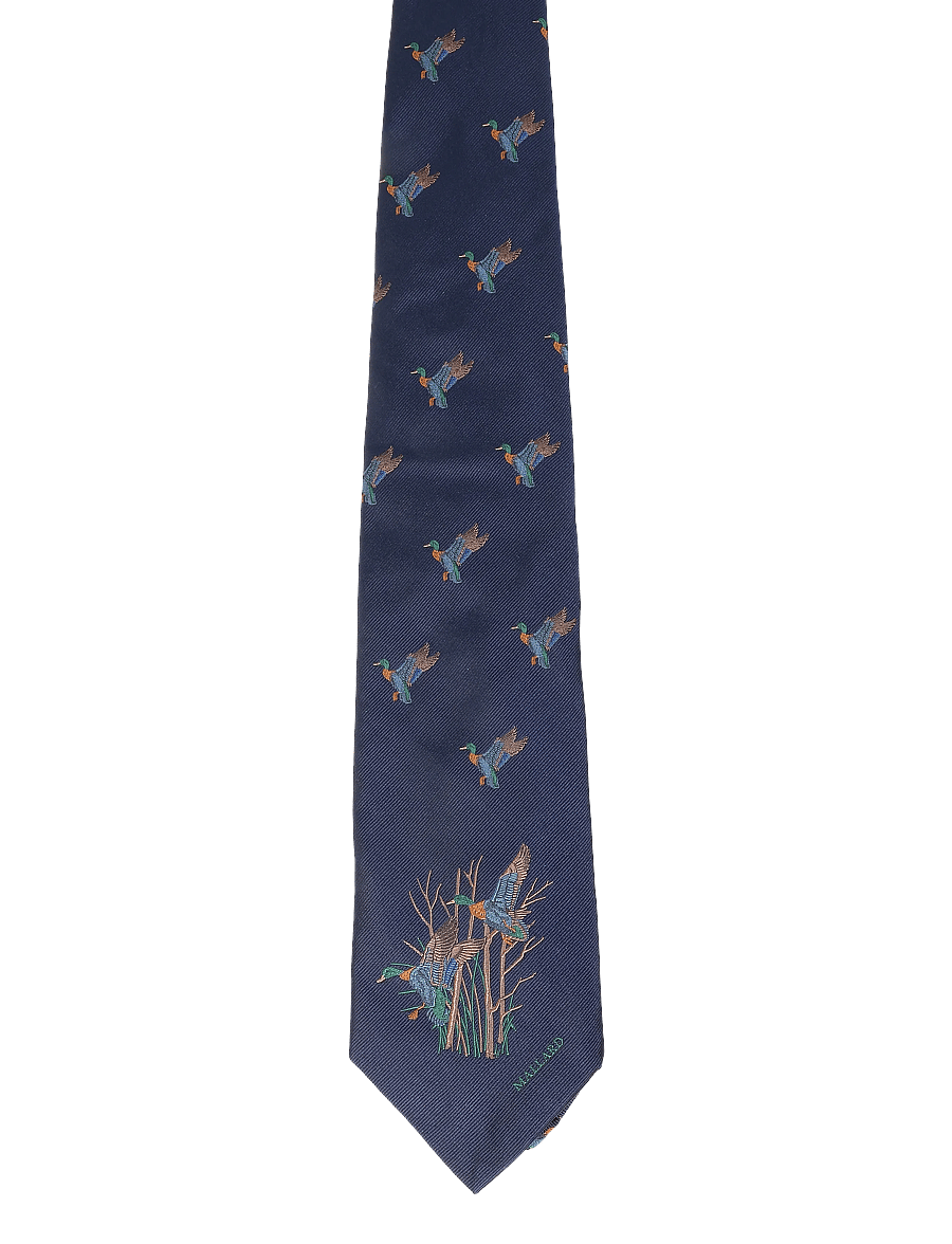 Polo Ralph Lauren - Graduate Mallard-Patterned Silk Tie - navy - 0