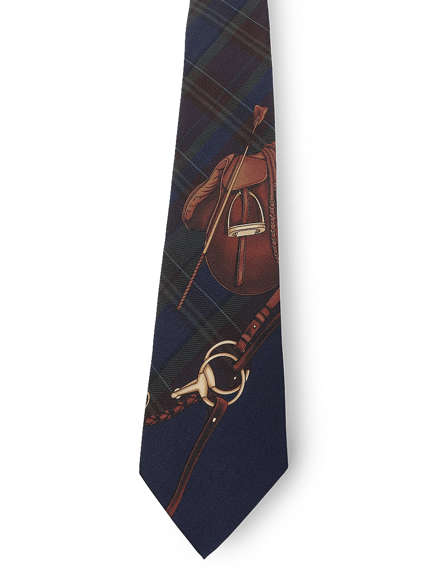 Polo Ralph Lauren - Graduate Equestrian-Plaid Silk Tie - slips - multi - 0