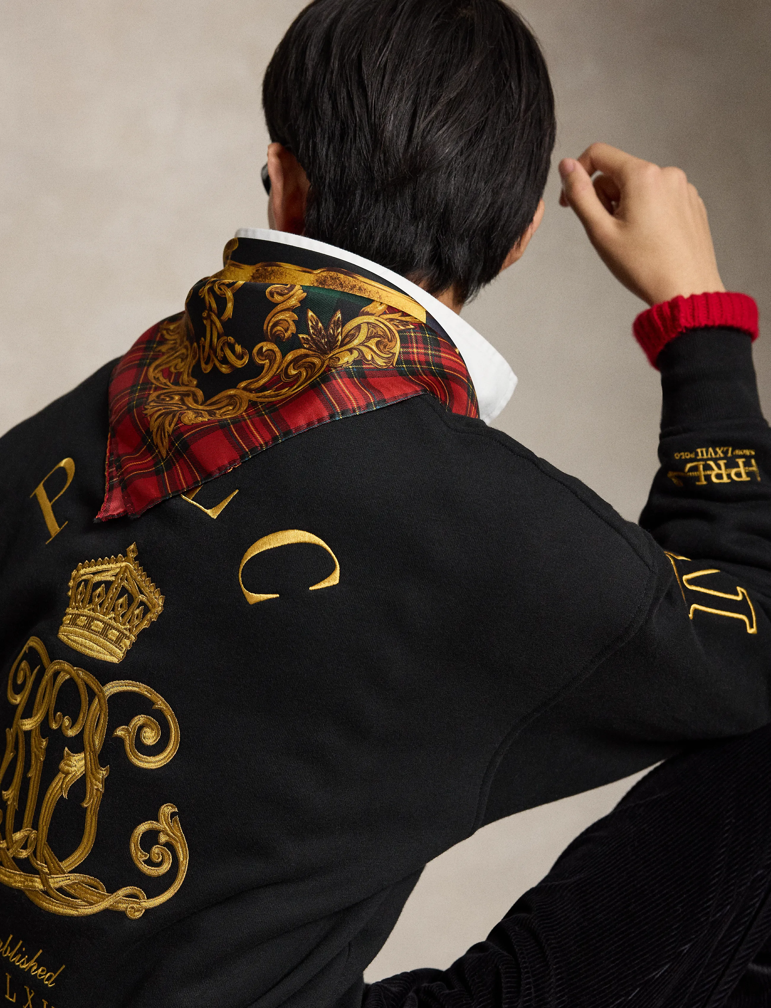 Polo Ralph Lauren Crest Silk Twill Square Scarf - Osta olukorra järgi - RED/GOLD MULTI / red