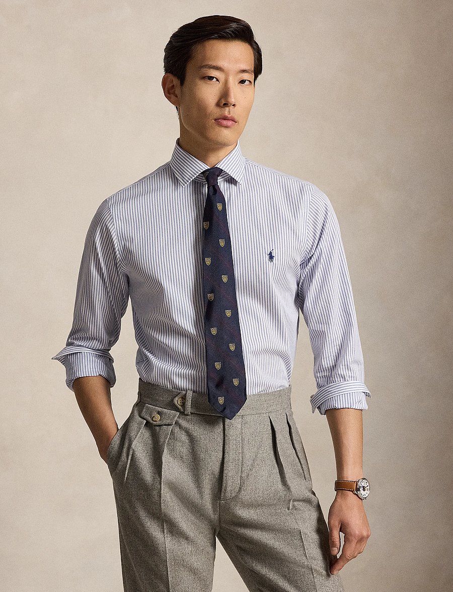 Polo Ralph Lauren - Regent randig poplinskjorta Custom Fit - randiga skjortor - 7420b white maids - 1