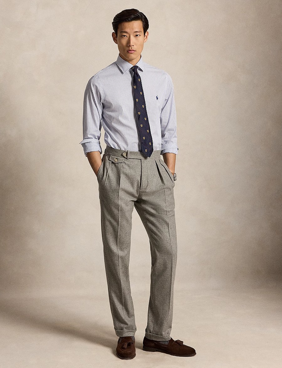 Polo Ralph Lauren - Regent randig poplinskjorta Custom Fit - randiga skjortor - 7420b white maids - 5