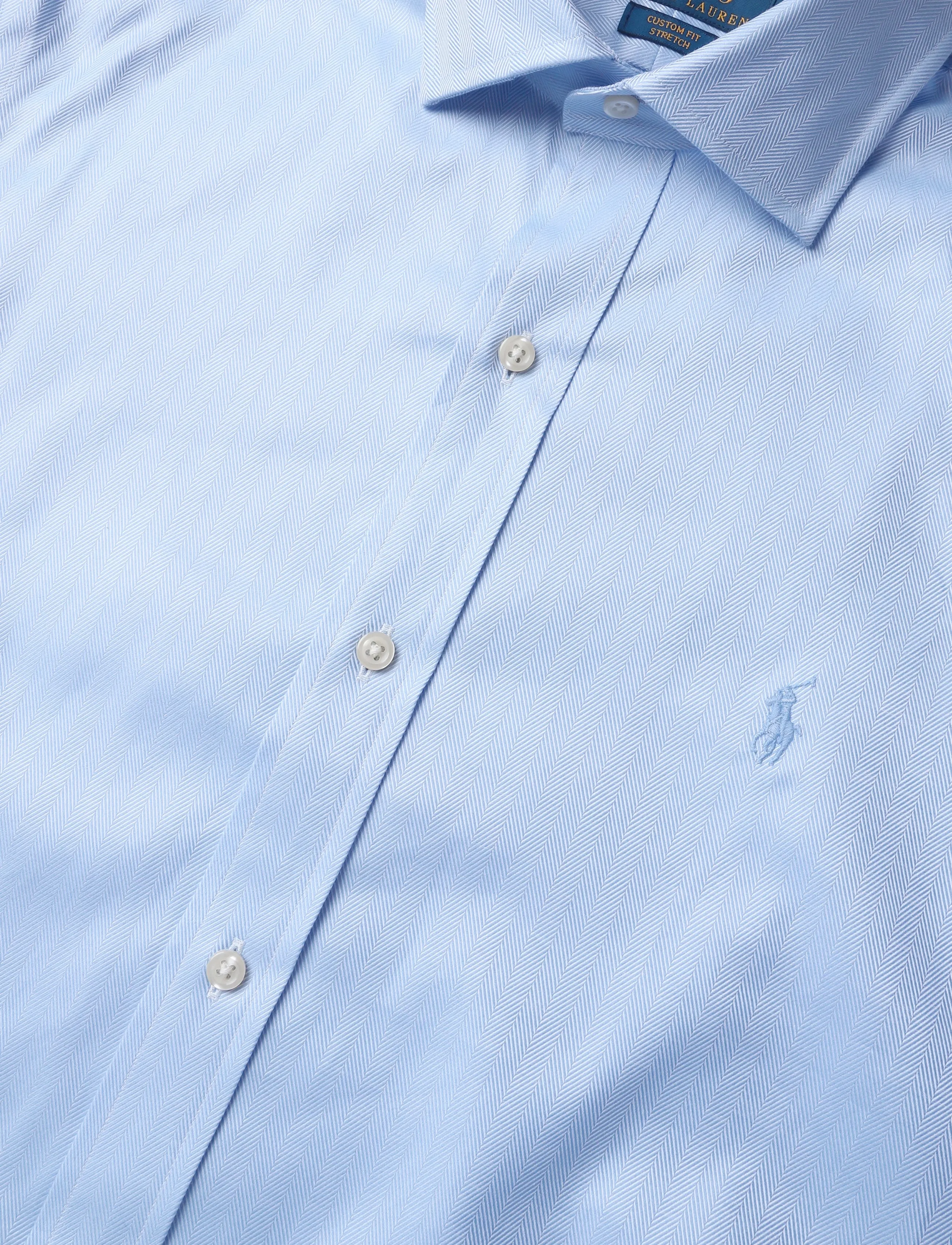 Polo Ralph Lauren - PUREPRESS TEXTURES-WVN-SHIRT - freizeithemden - 7433a lt blue whi - 2
