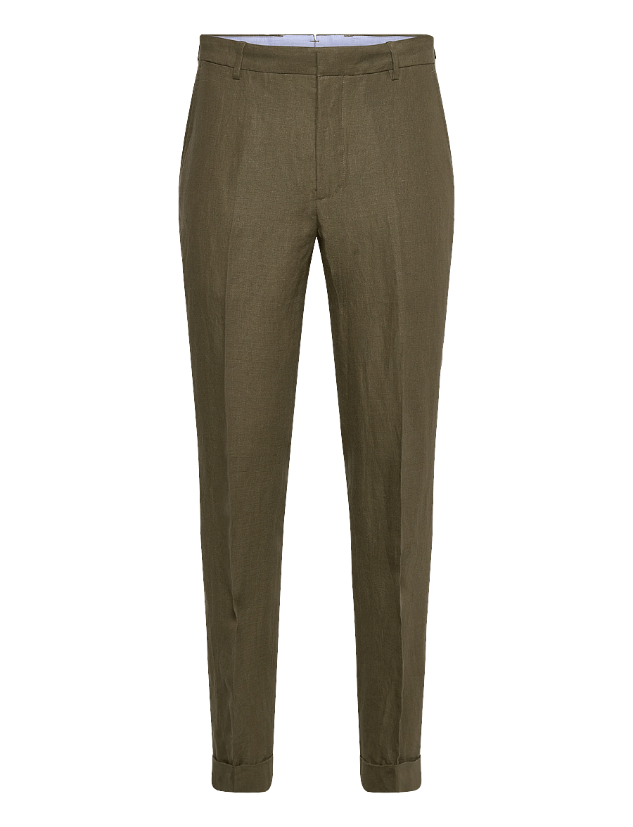 Polo Ralph Lauren - Linen Suit Trouser - jakkesætbukser i hør - basic olive - 0