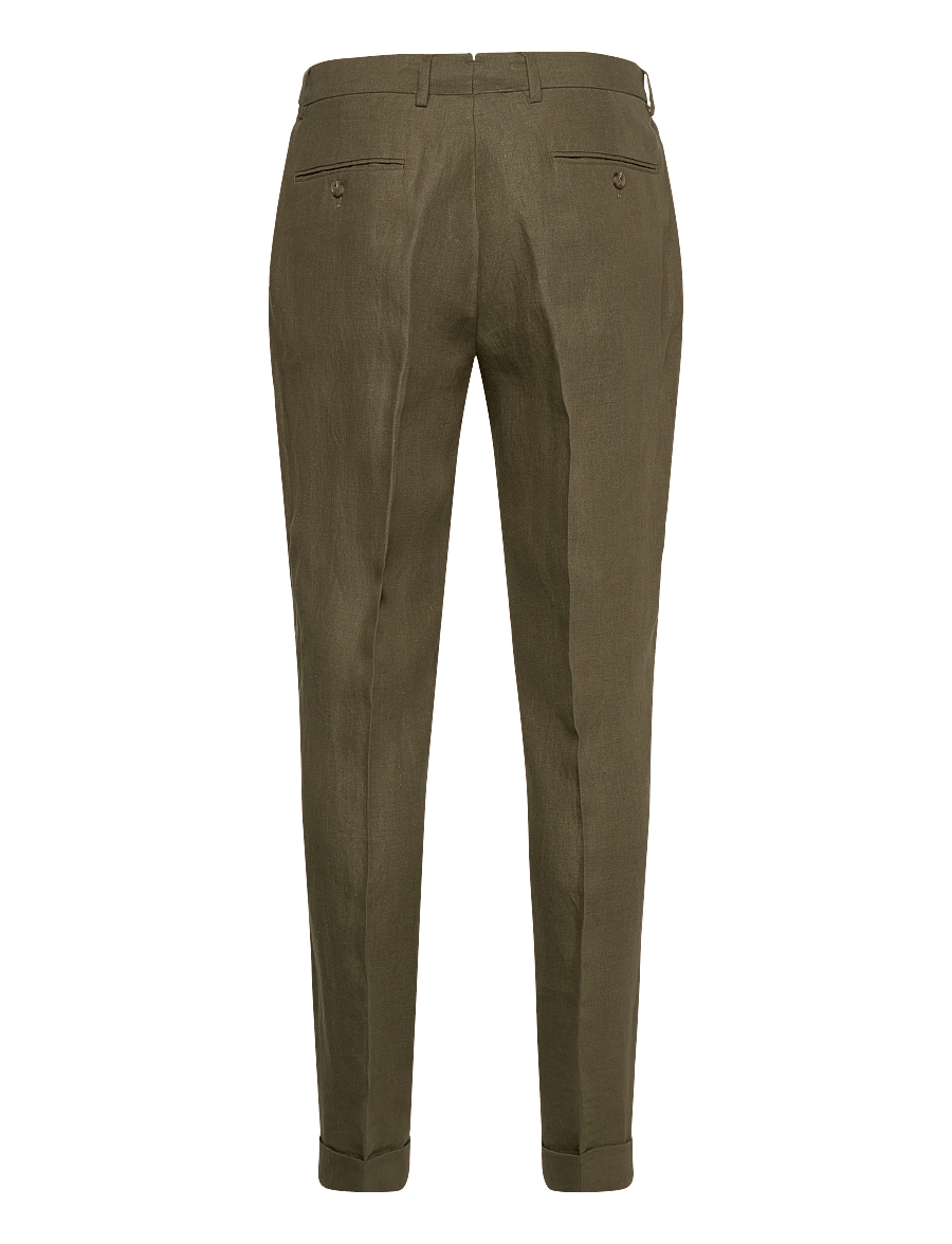 Polo Ralph Lauren - Linen Suit Trouser - jakkesætbukser i hør - basic olive - 1