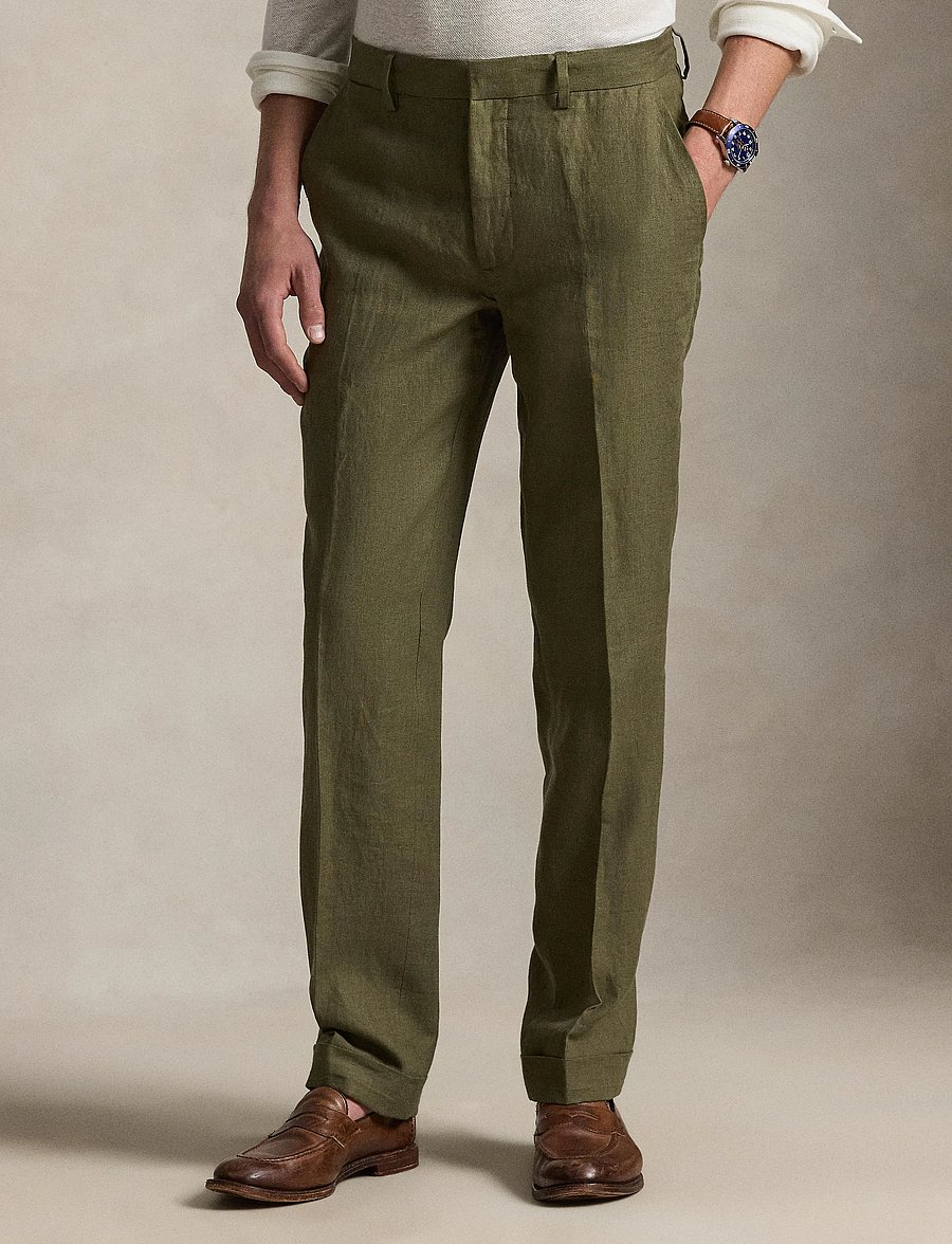 Polo Ralph Lauren - Linen Suit Trouser - leinenanzughosen - basic olive - 0