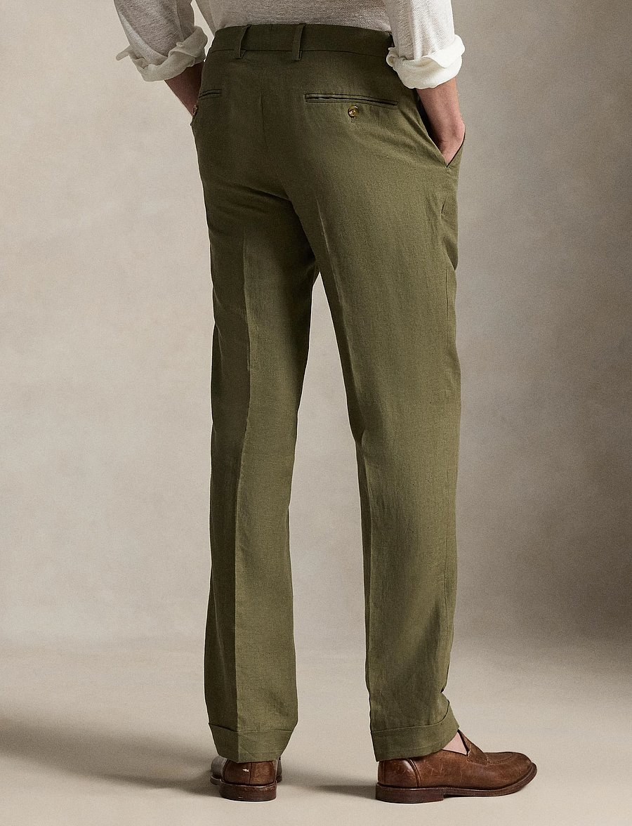 Polo Ralph Lauren - Linen Suit Trouser - linne kostymbyxor - basic olive - 3