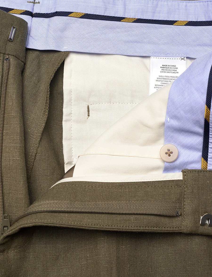 Polo Ralph Lauren - Linen Suit Trouser - jakkesætbukser i hør - basic olive - 3