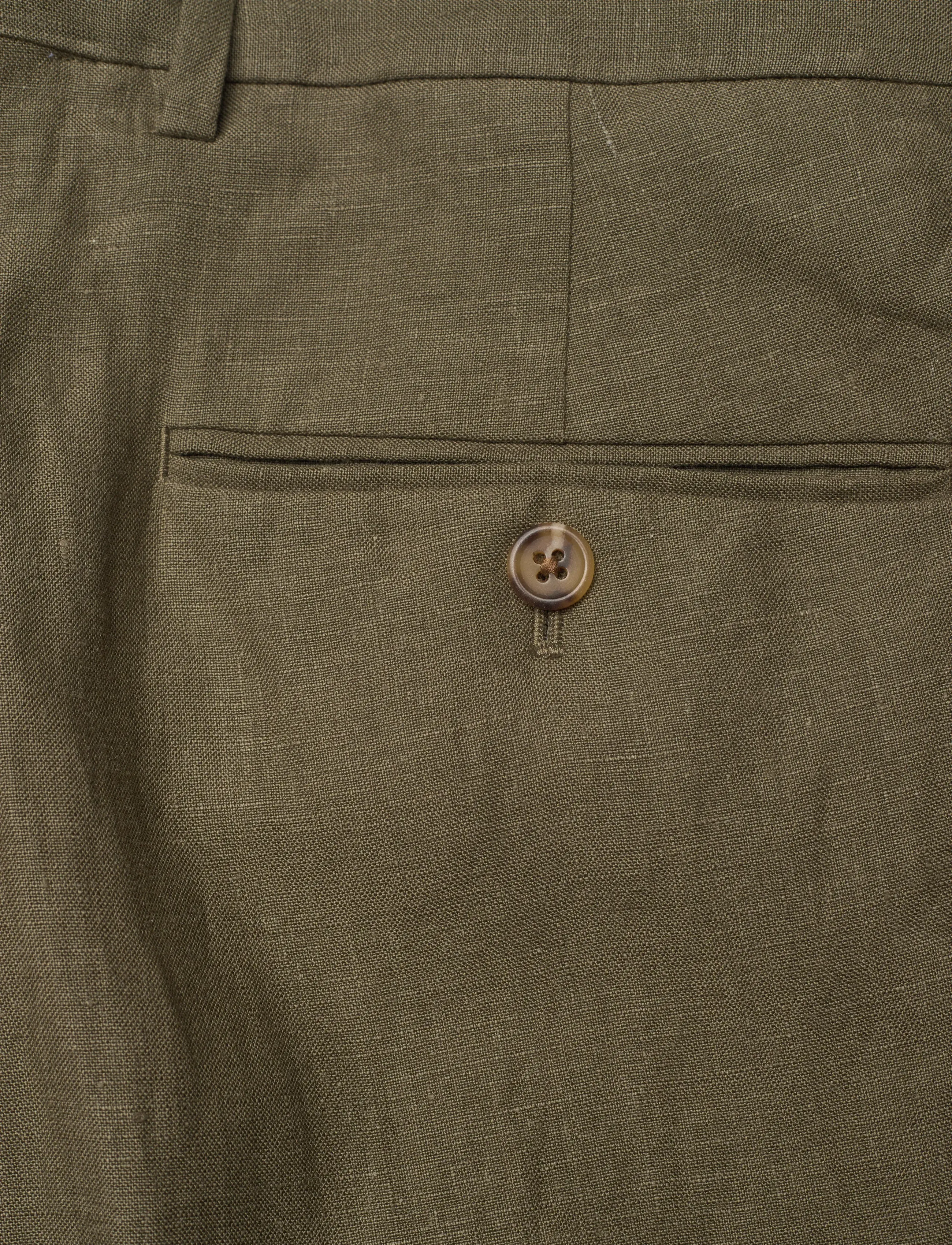 Polo Ralph Lauren - Linen Suit Trouser - jakkesætbukser i hør - basic olive - 4