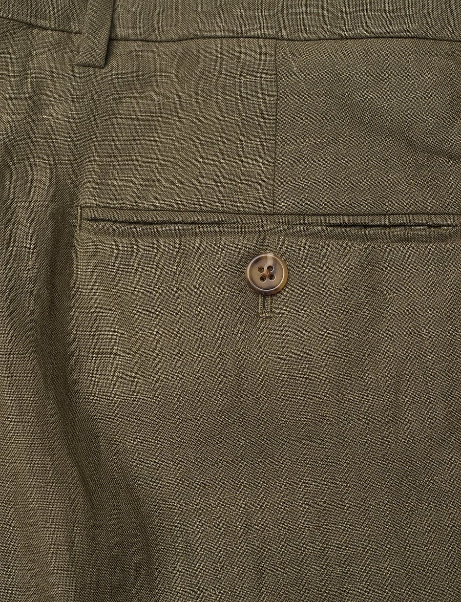 Polo Ralph Lauren - Linen Suit Trouser - jakkesætbukser i hør - basic olive - 4