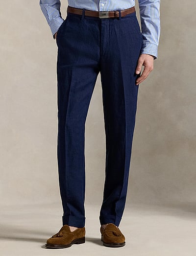 Polo Ralph Lauren Linen Suit Trouser - Odzież - NAVY / navy