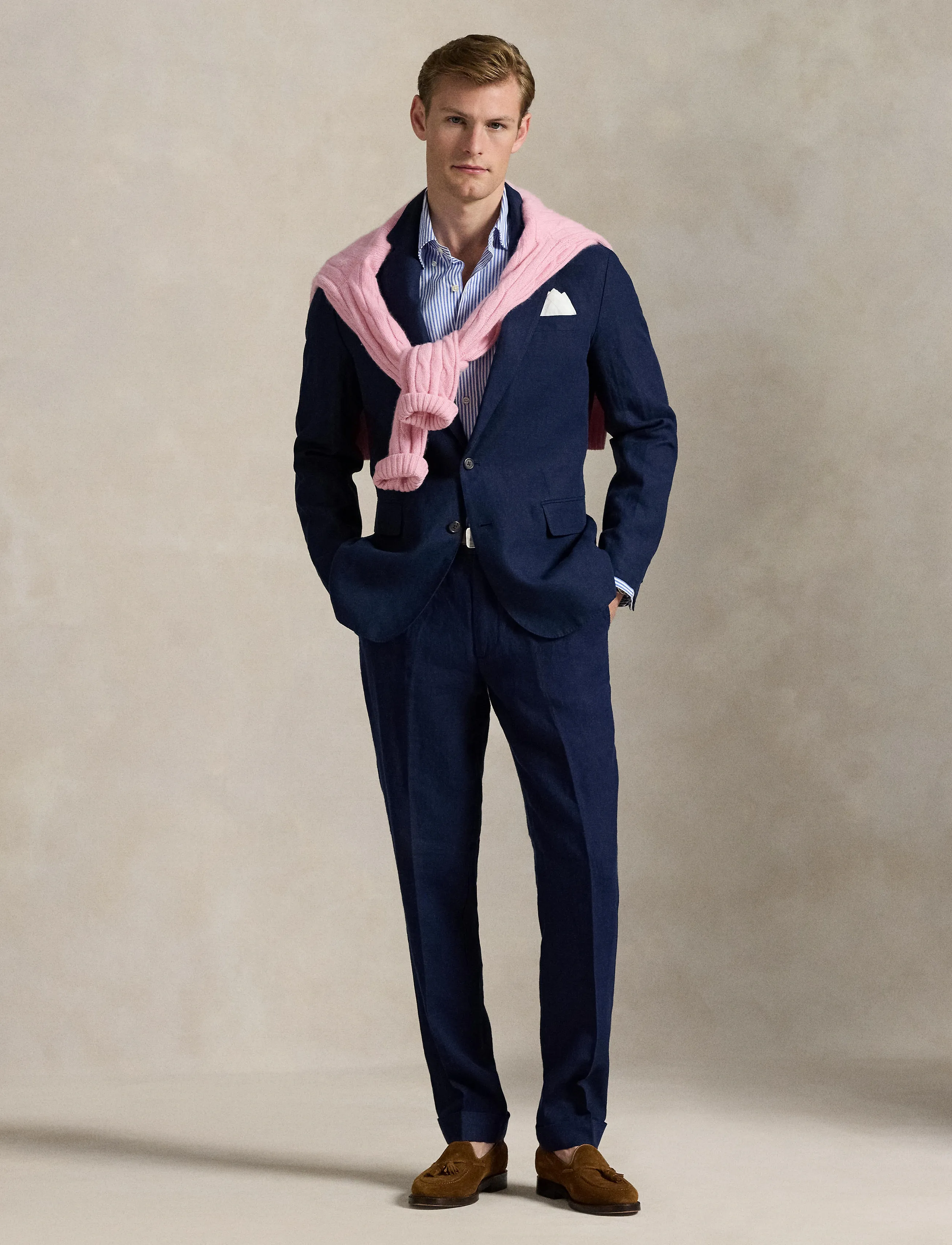 Polo Ralph Lauren - Linen Suit Trouser - leinenanzughosen - navy - 3
