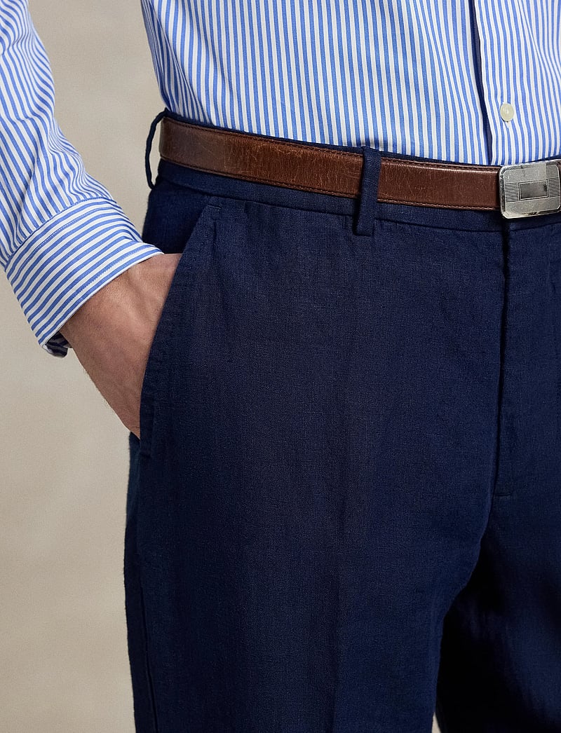 Polo Ralph Lauren - Linen Suit Trouser - lniane spodnie garniturowe - navy - 4