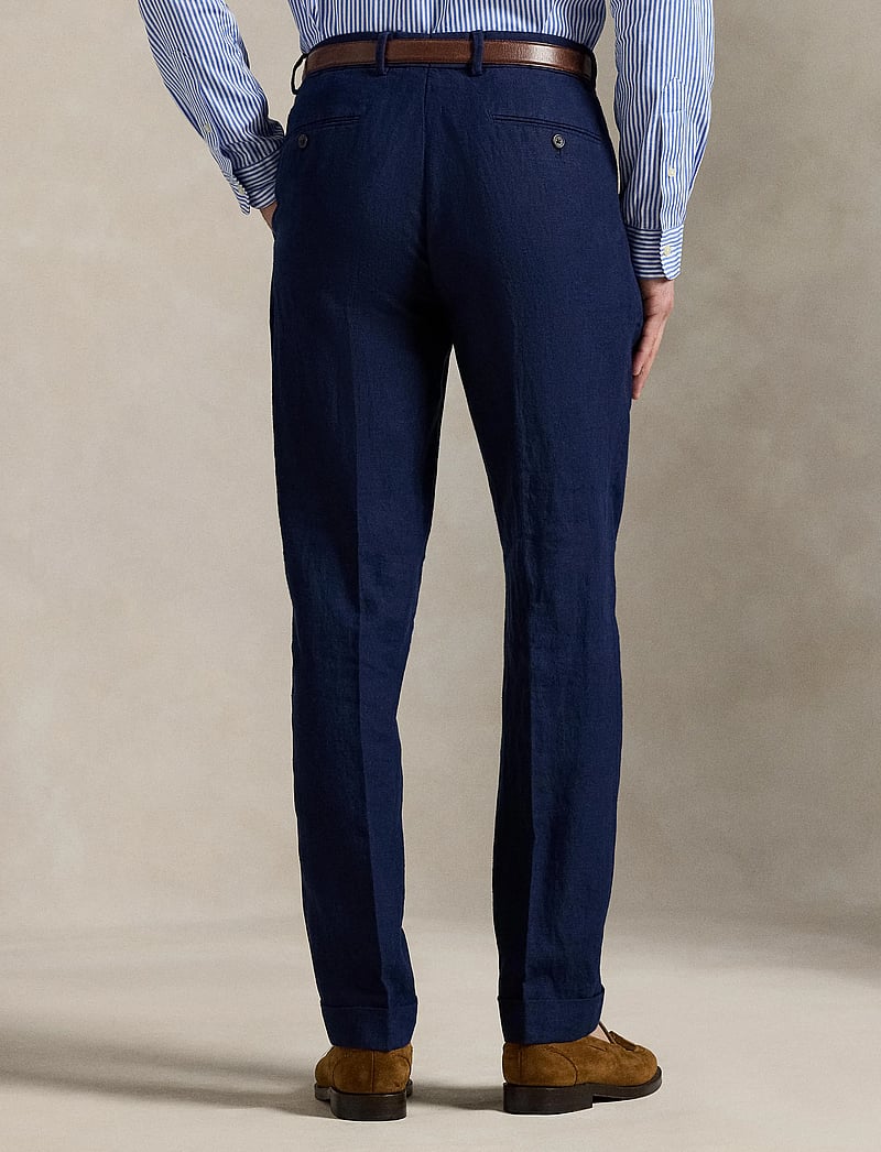 Polo Ralph Lauren - Linen Suit Trouser - lniane spodnie garniturowe - navy - 5