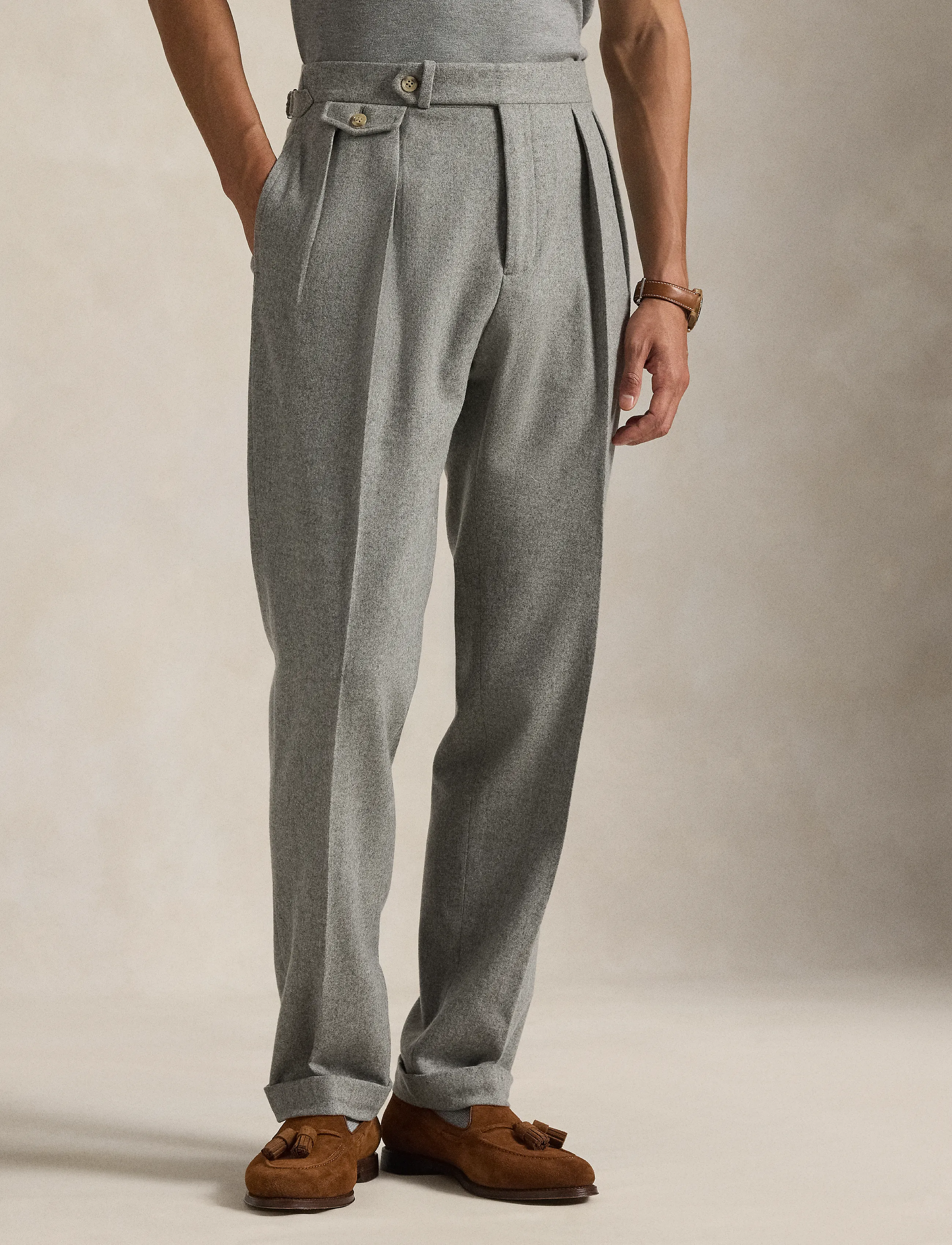 Polo Ralph Lauren - WOOL FLANNEL-P2P - light grey - 3