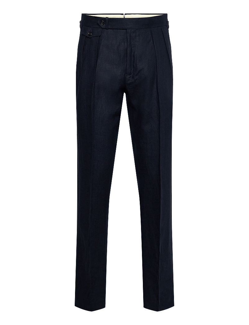 Polo Ralph Lauren - Pleated Linen Trouser - formell - dark navy - 0