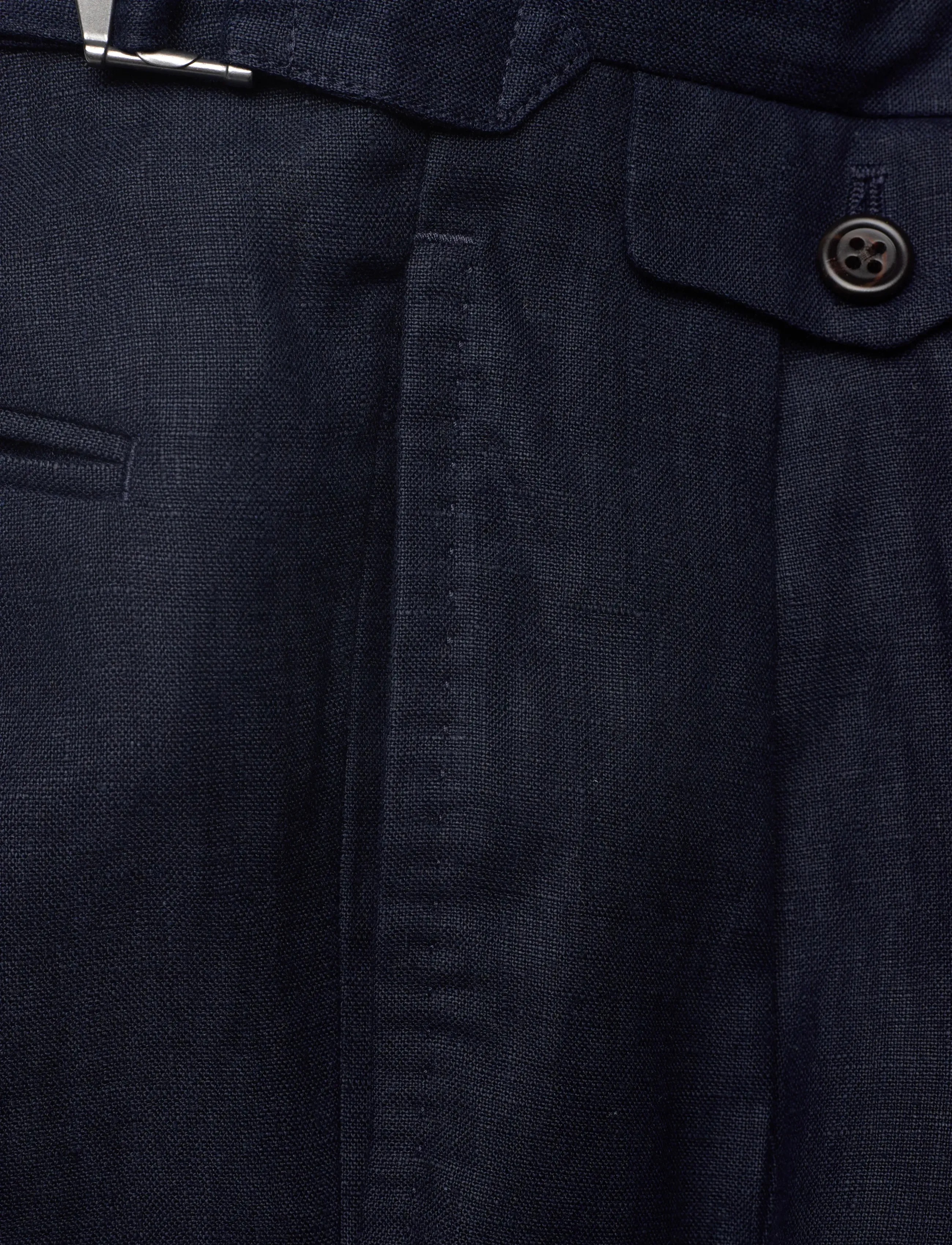 Polo Ralph Lauren - Pleated Linen Trouser - lniane spodnie garniturowe - dark navy - 2
