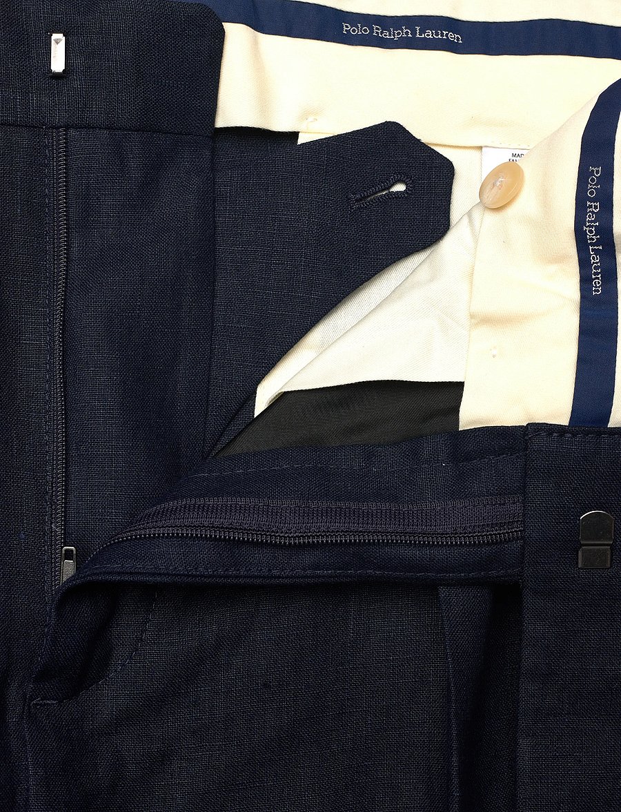 Polo Ralph Lauren - Pleated Linen Trouser - linne kostymbyxor - dark navy - 3