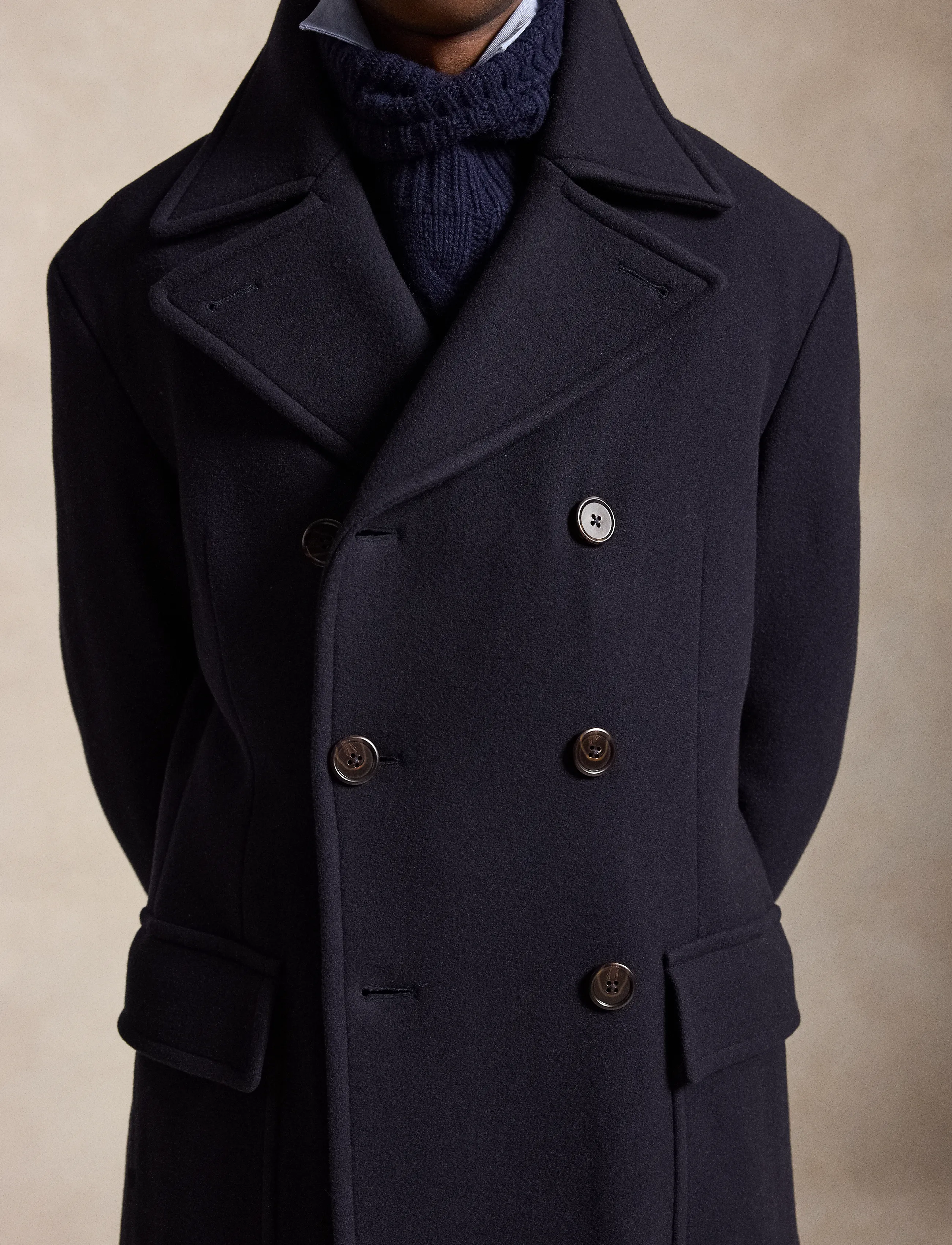 Polo Ralph Lauren - Polo Soft Tailored Wool-Blend Topcoat - ullrockar - navy - 3