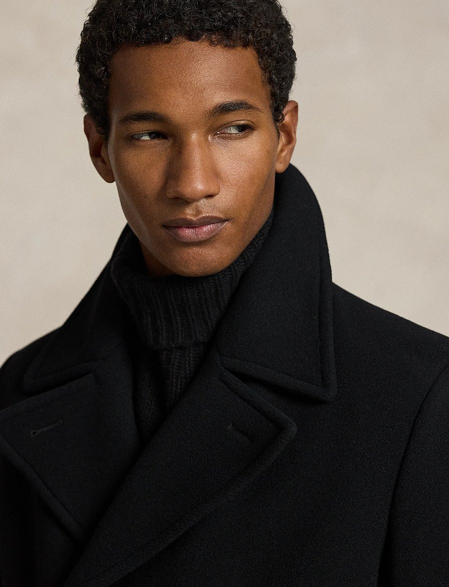 Polo Ralph Lauren - Polo Soft Tailored Wool-Blend Car Coat - wollmäntel - black - 3
