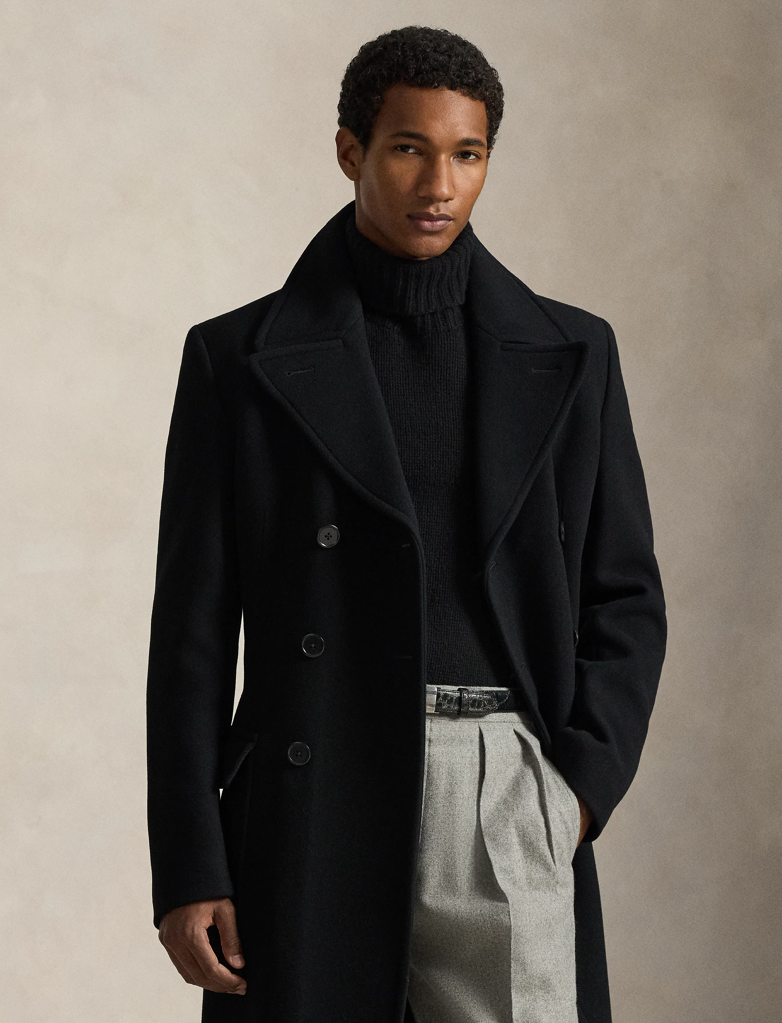 Polo Ralph Lauren - Polo Soft Tailored Wool-Blend Car Coat - wollmäntel - black - 4