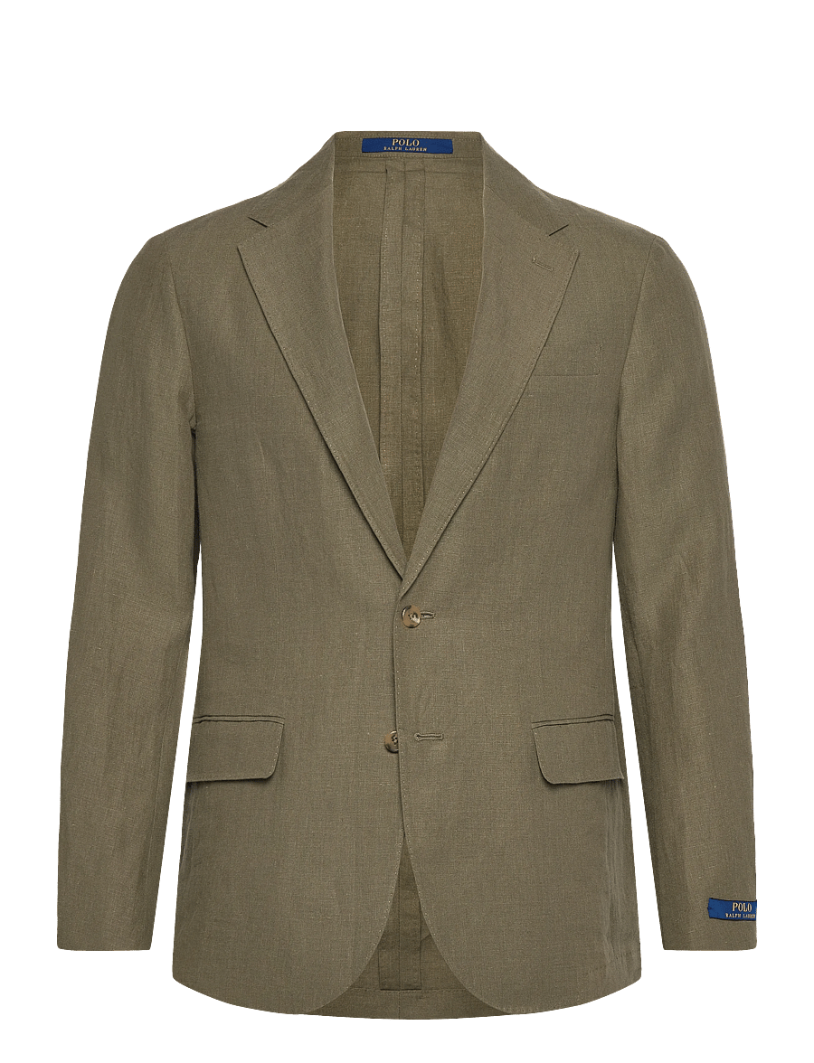Polo Ralph Lauren - Polo Soft Modern Fit Linen Suit Jacket - Ühe rinnatisega pintsakud - basic olive - 0
