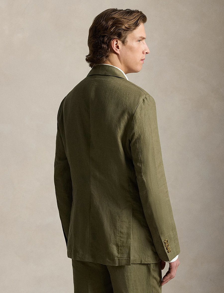 Polo Ralph Lauren - Polo Soft Modern Fit Linen Suit Jacket - Üherealised pintsakud - basic olive - 3