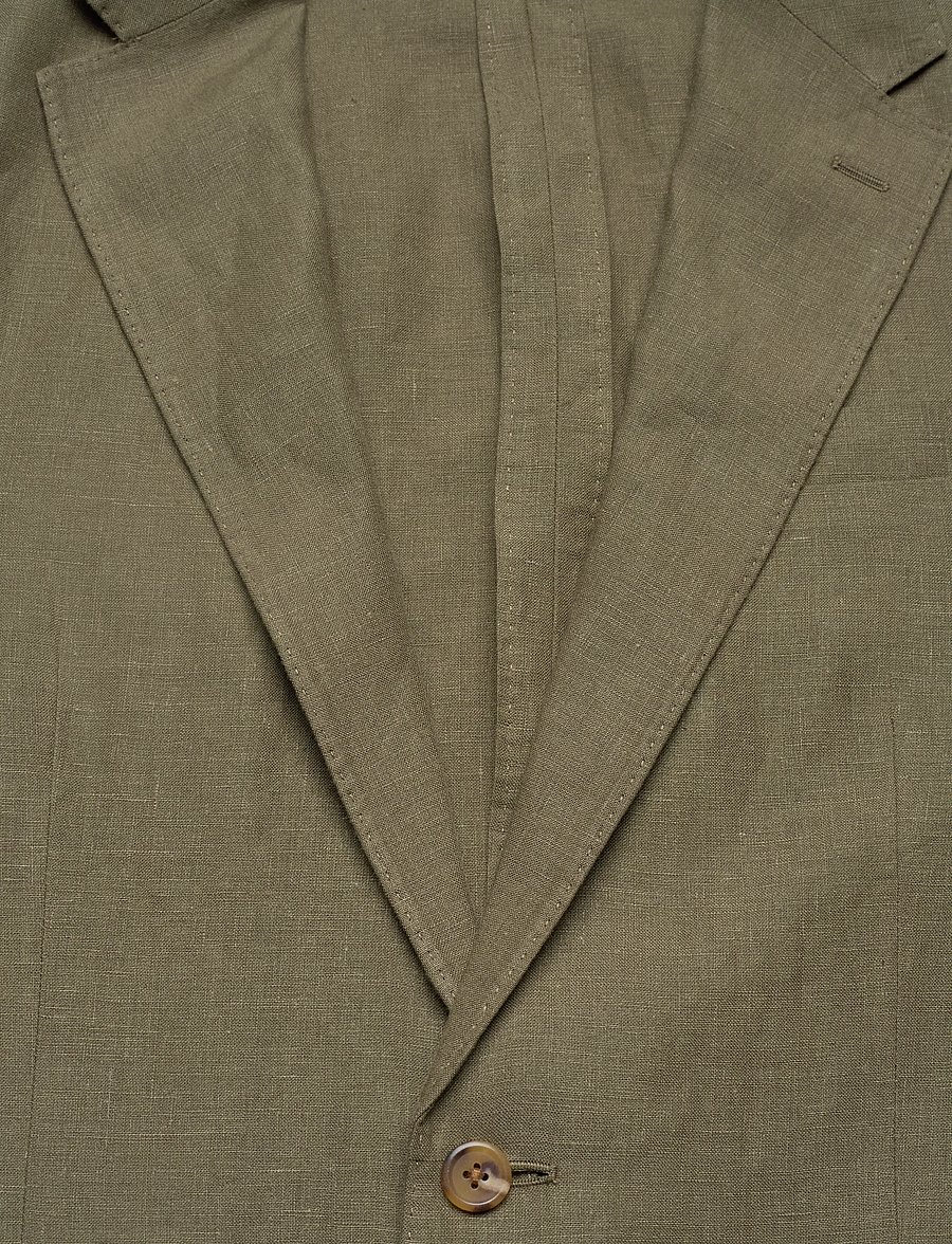 Polo Ralph Lauren - Polo Soft Modern Fit Linen Suit Jacket - Ühe rinnatisega pintsakud - basic olive - 2