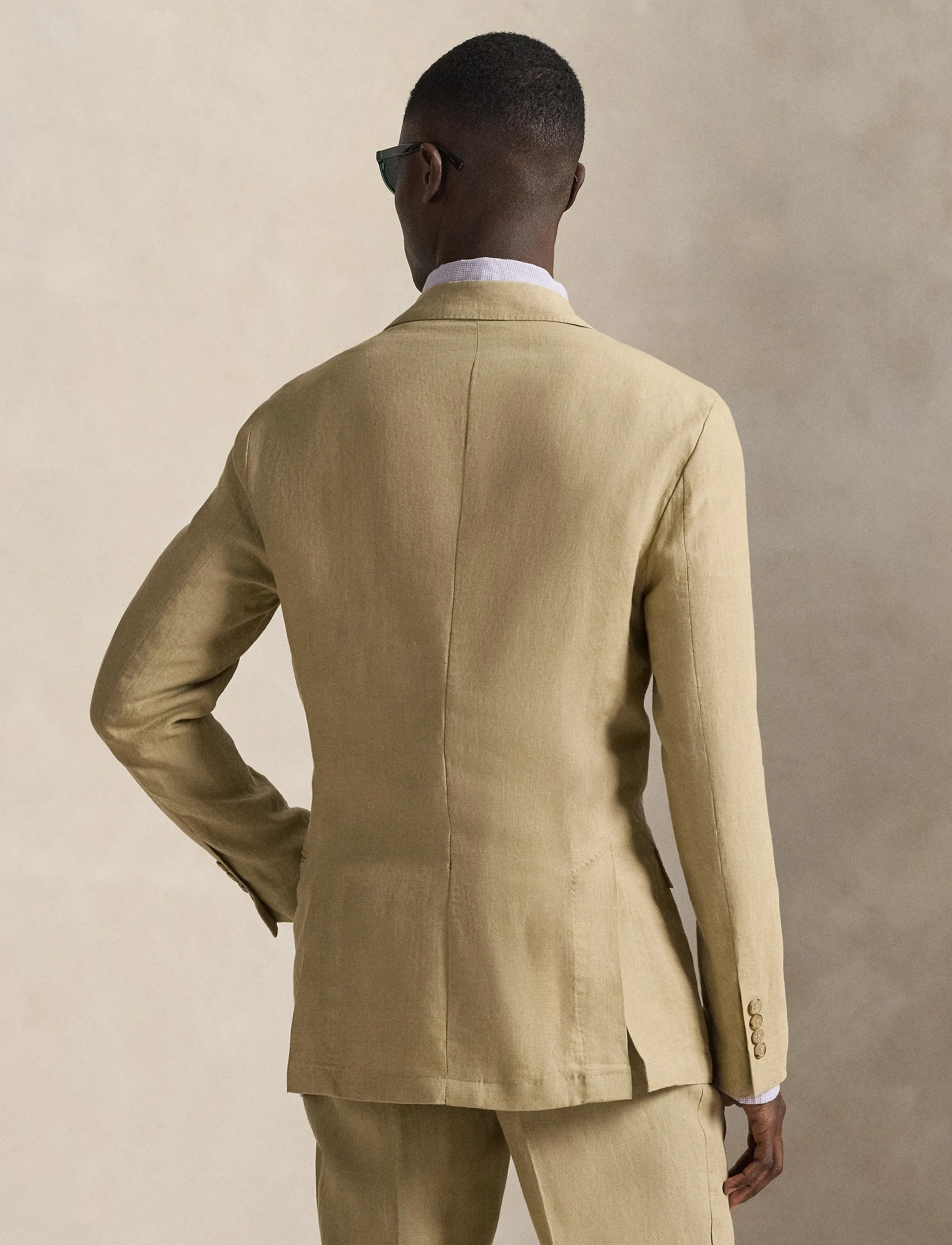 Polo Ralph Lauren - Polo Soft Modern Fit Linen Suit Jacket - single breasted blazers - coastal beige - 3