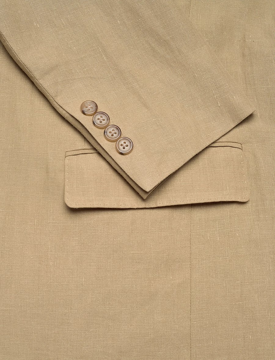 Polo Ralph Lauren - Polo Soft Modern Fit Linen Suit Jacket - enkelknäppta kavajer - coastal beige - 4