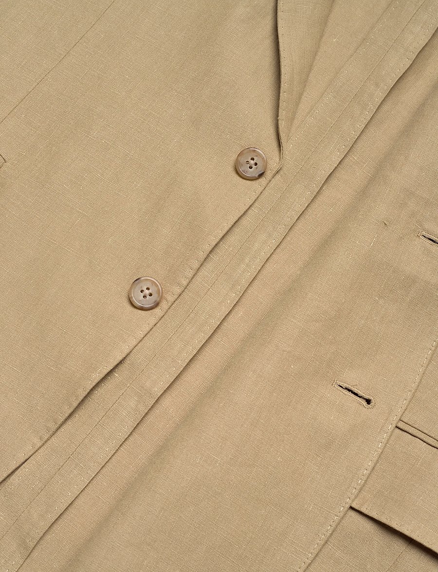 Polo Ralph Lauren - Polo Soft Modern Fit Linen Suit Jacket - enkelknäppta kavajer - coastal beige - 5