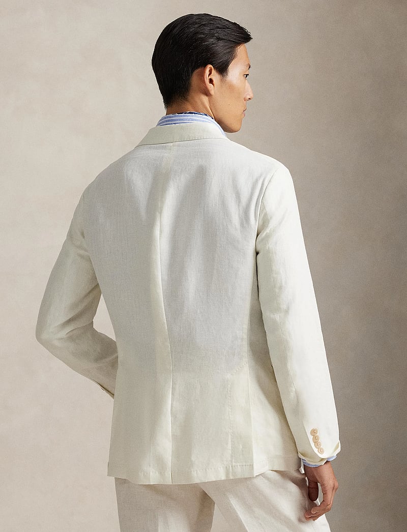 Polo Ralph Lauren - Polo Soft Modern Fit Linen Suit Jacket - enkeltradede blazere - cream - 2