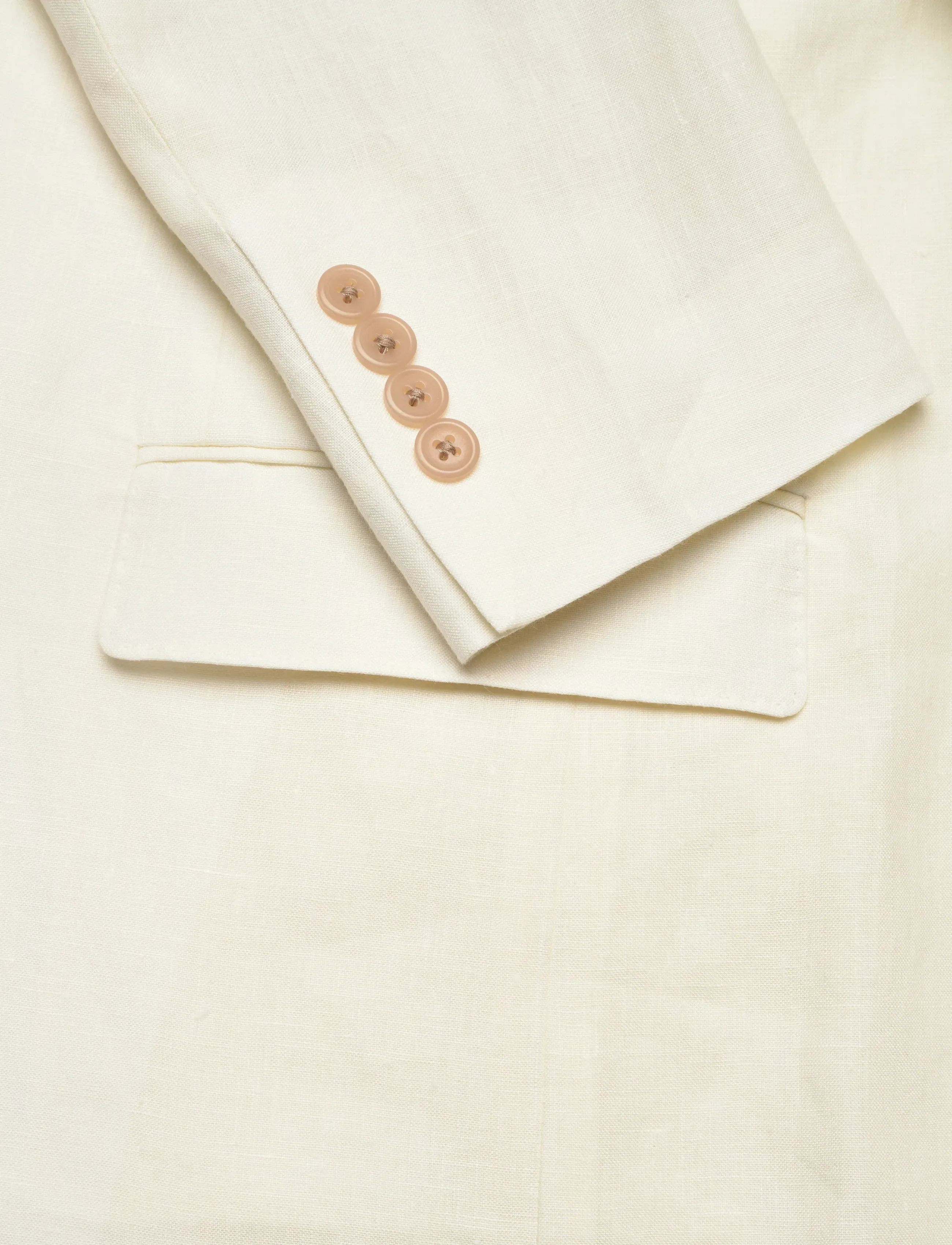Polo Ralph Lauren - Polo Soft Modern Fit Linen Suit Jacket - enkelknäppta kavajer - cream - 4