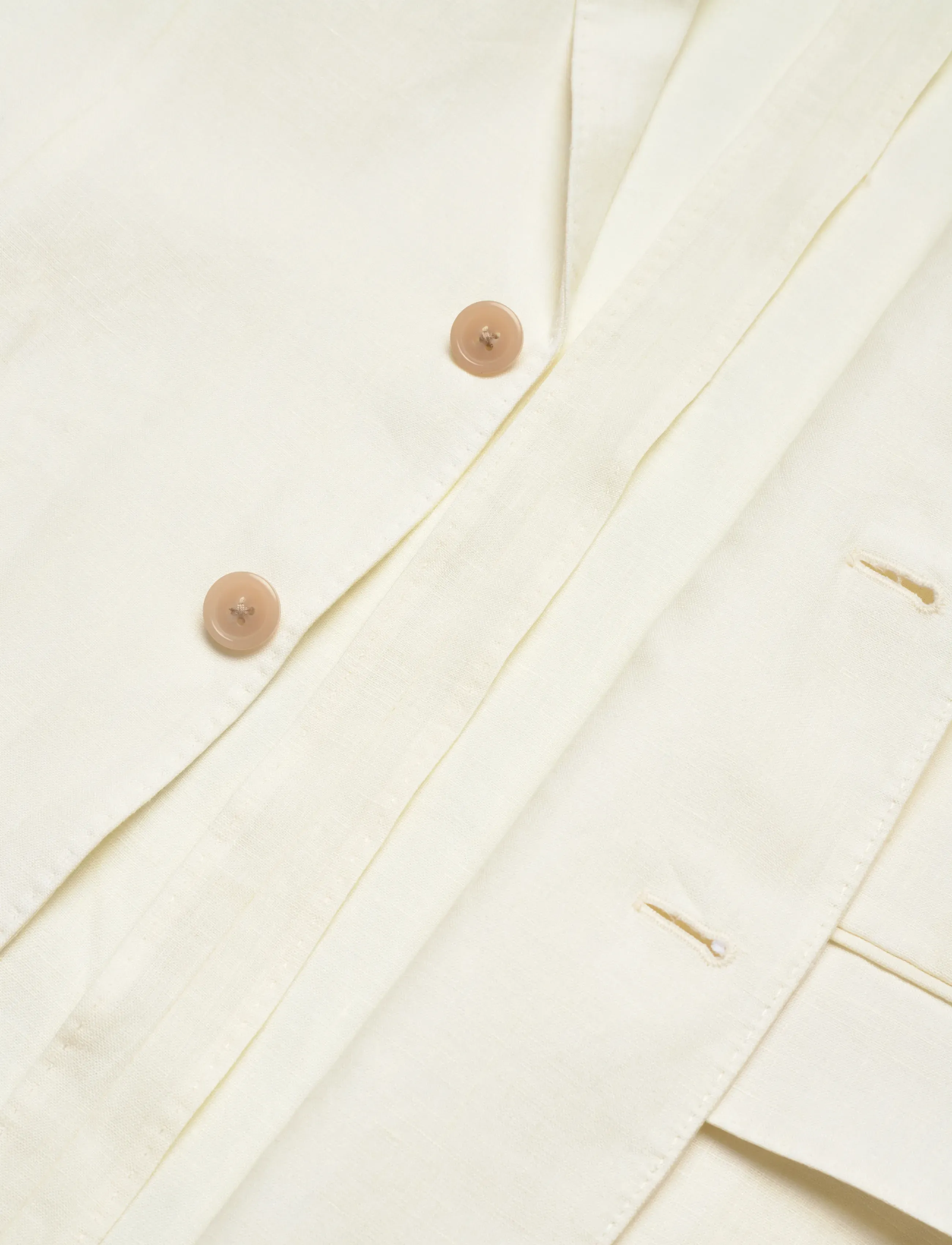 Polo Ralph Lauren - Polo Soft Modern Fit Linen Suit Jacket - enkelknäppta kavajer - cream - 5