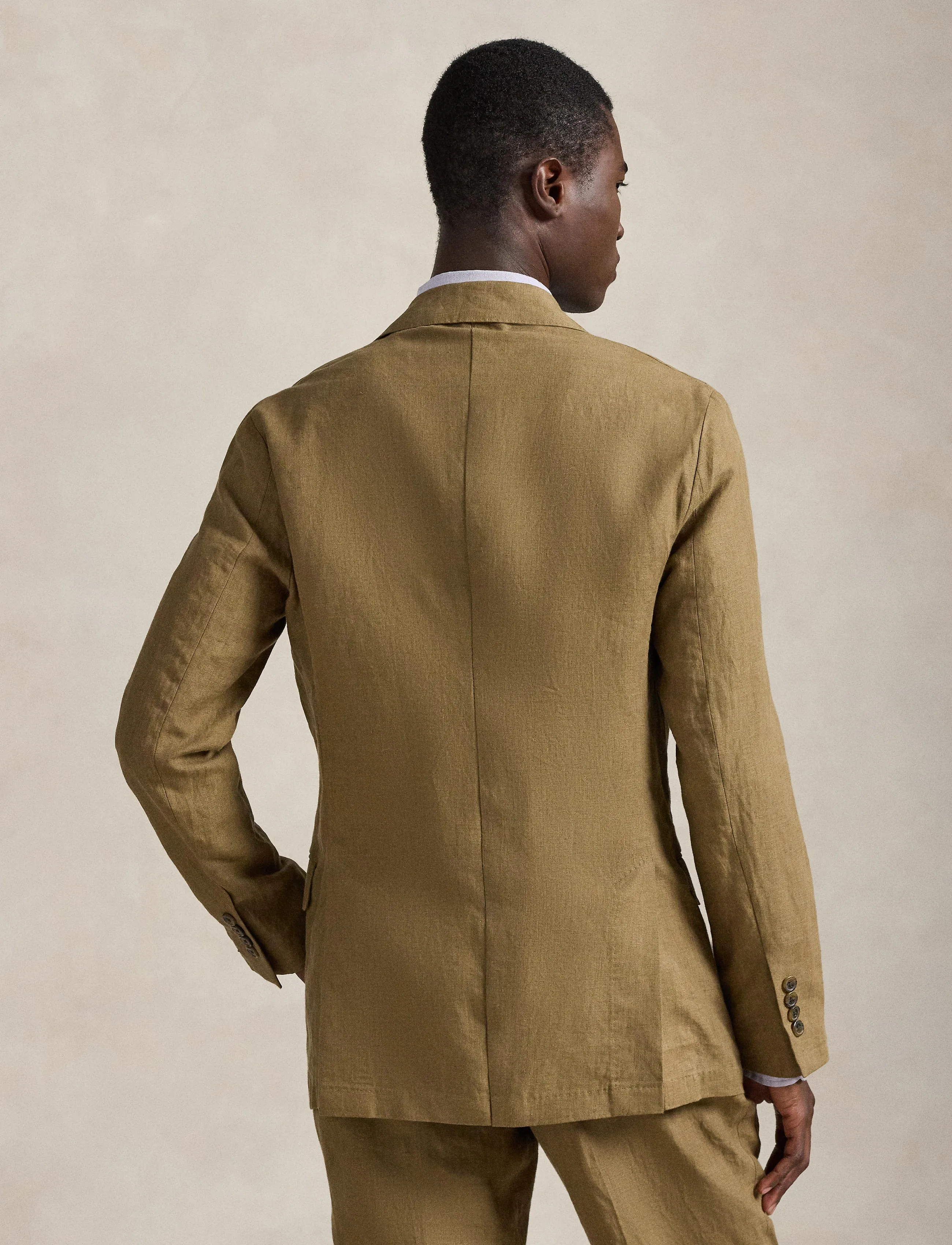 Polo Ralph Lauren - Polo Soft Modern Fit Linen Suit Jacket - single breasted blazers - light sable - 3
