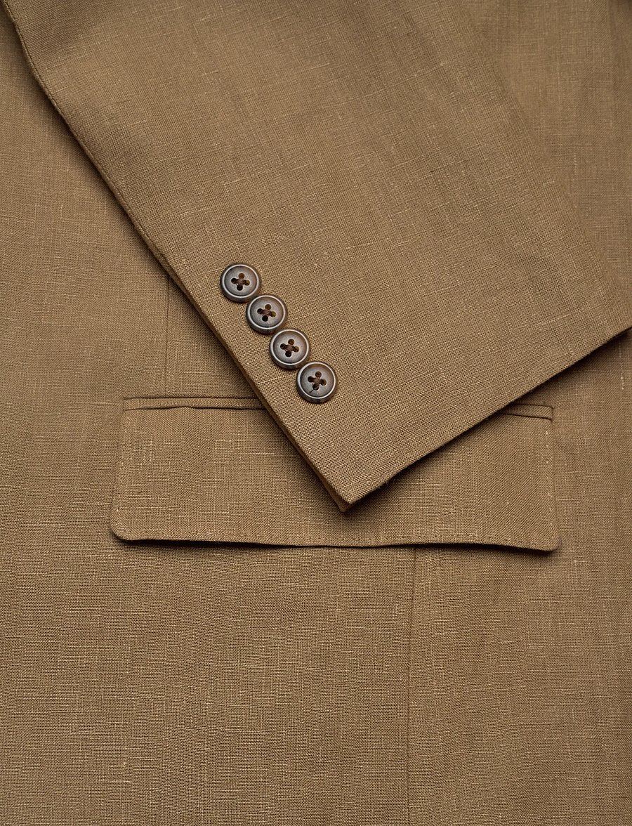 Polo Ralph Lauren - Polo Soft Modern Fit Linen Suit Jacket - einreiher - light sable - 3