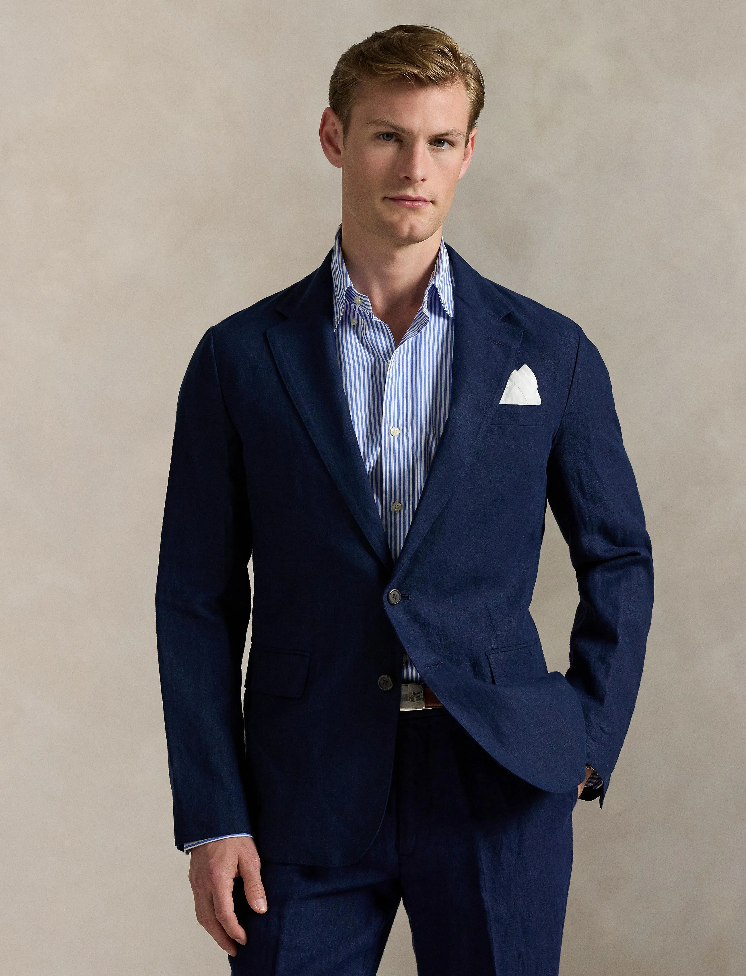 Polo Ralph Lauren Polo Soft Modern Fit Linen Suit Jacket, 52, Navy, Blazere > Enkeltradede Blazere, Herre