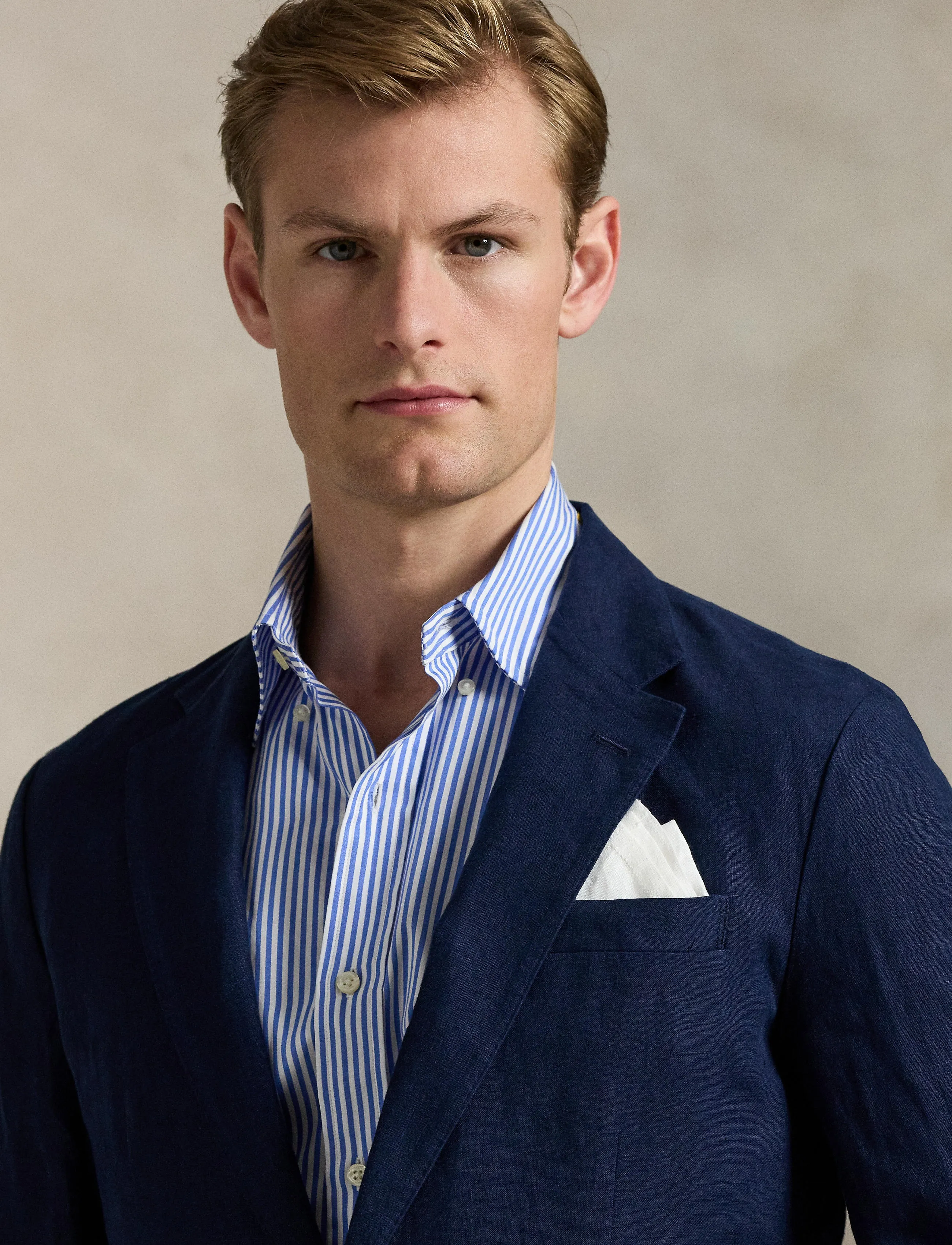 Polo Ralph Lauren - Polo Soft Modern Fit Linen Suit Jacket - einreiher - navy - 4